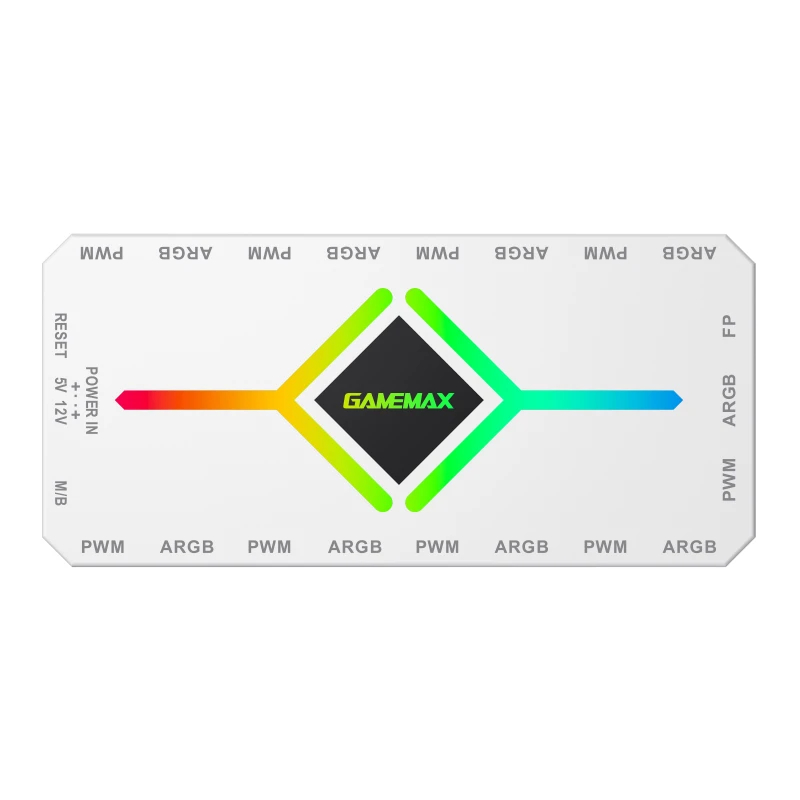 Gamemax разклонител за вентилатори Fan Hub - V4.0 PWM ARGB Hub + Controller White