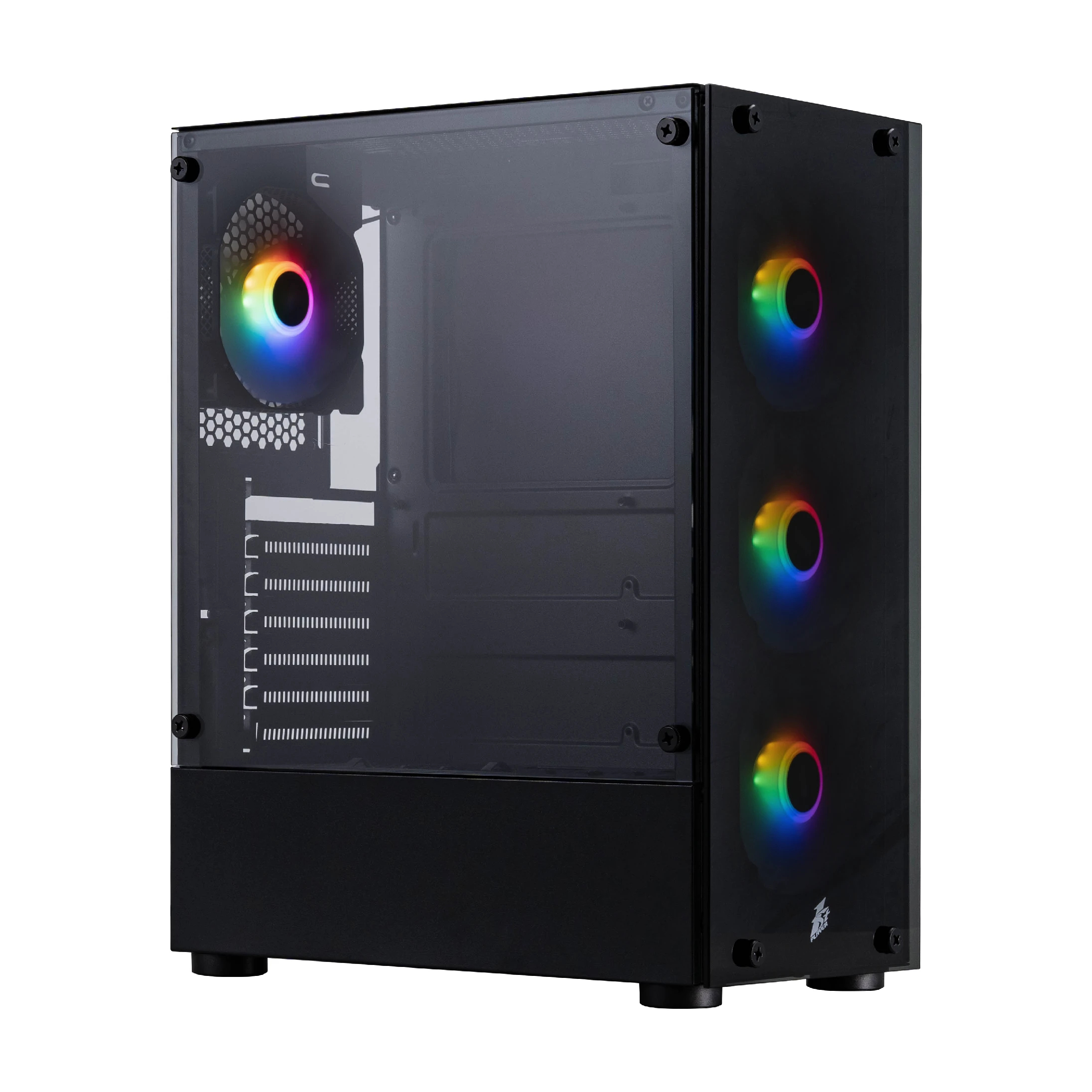 1stPlayer Кутия Case ATX - Fire Dancing V2-A RGB v2 - 4 fans included