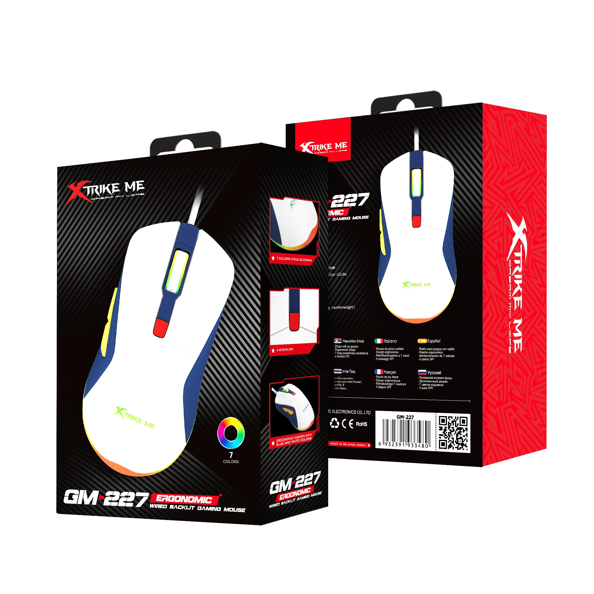 Xtrike ME Геймърска мишка Gaming Mouse GM-227 - 3600dpi