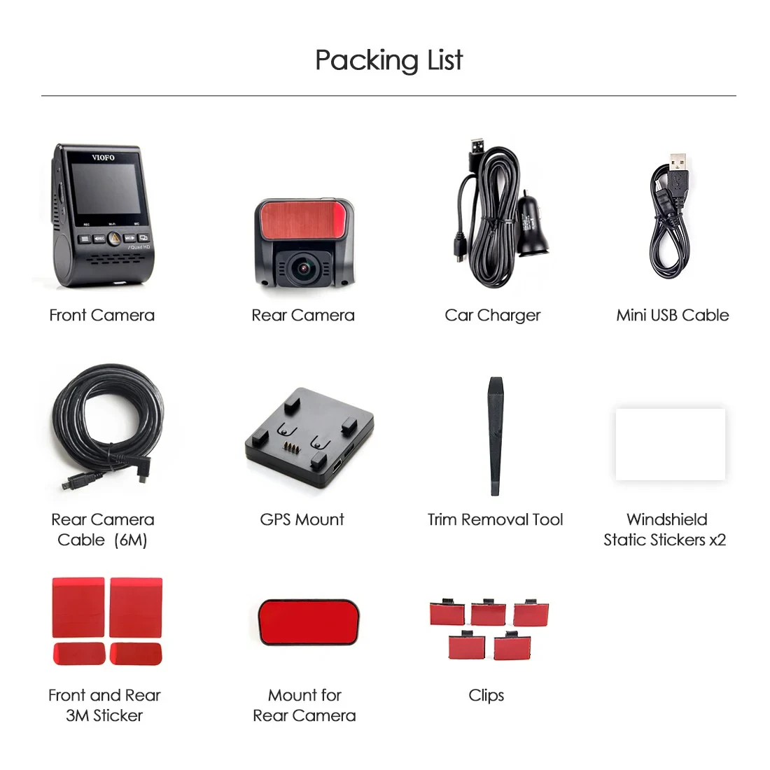 VIOFO Видеорегистратор Dash Cam A129 Plus DUO - GPS, Rear Cam included