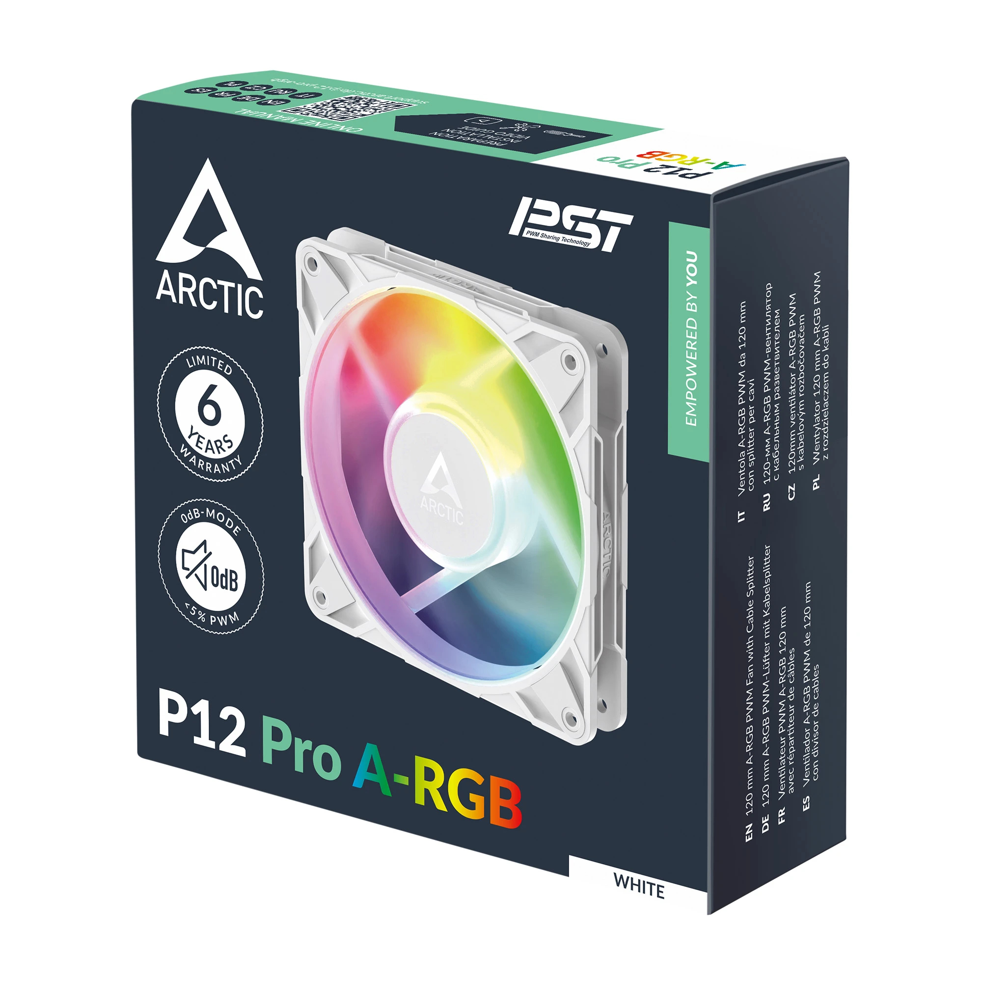 Arctic вентилатор Fan 120mm P12 Pro A-RGB (White)