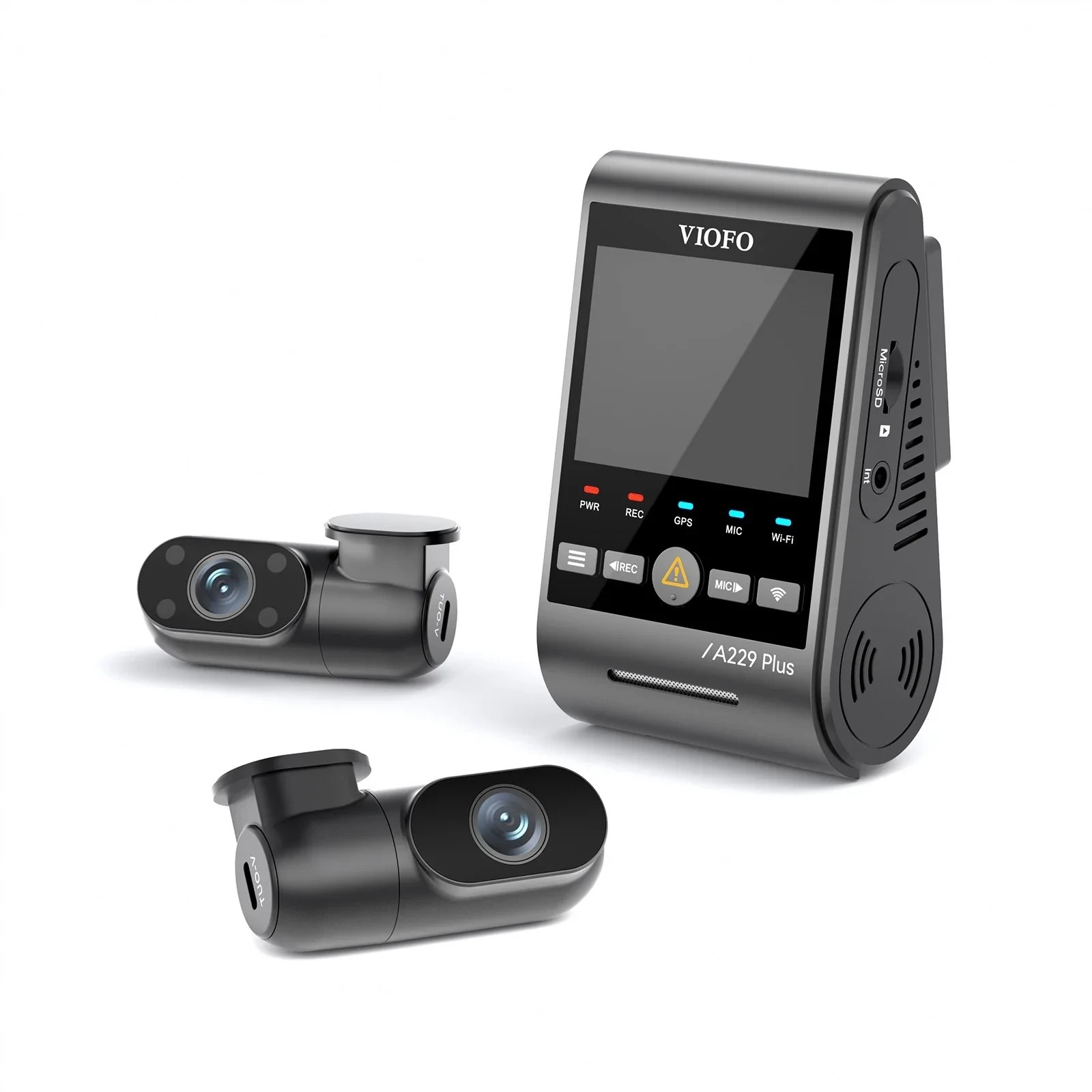 VIOFO Видеорегистратор Dash Cam A229 Plus 3 Channel - 2K, HDR, Sony STARVIS 2, GPS