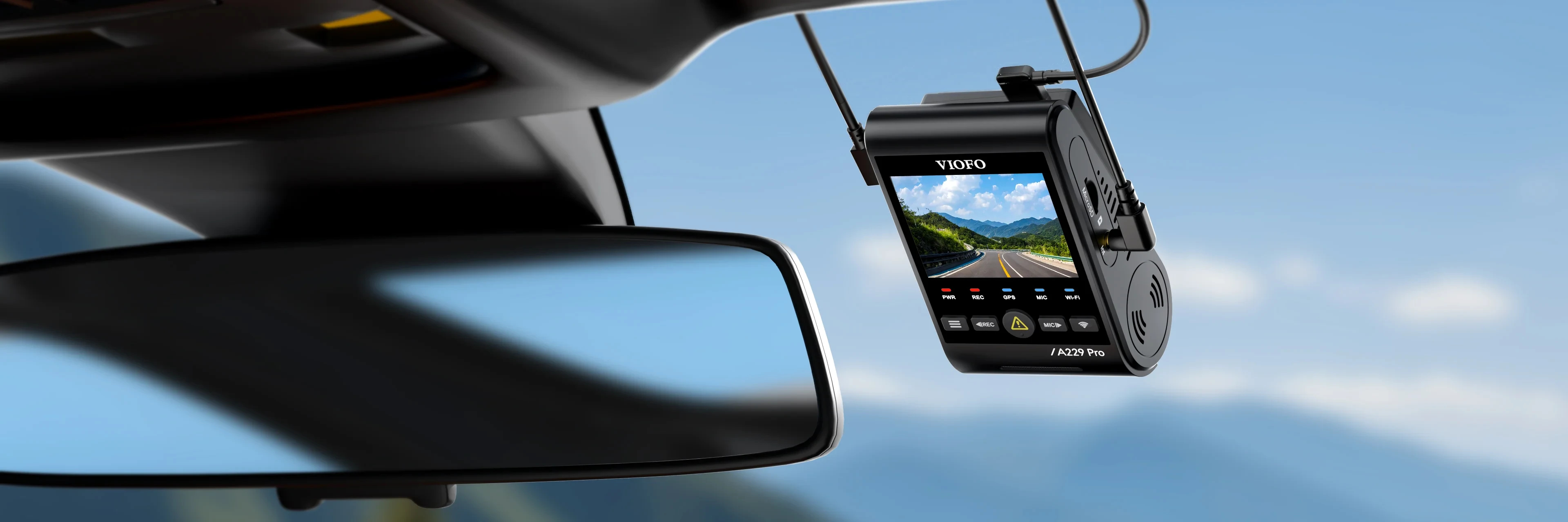VIOFO Видеорегистратор Dash Cam A229 Pro 3 Channel - 4K, HDR, Dual Sony STARVIS 2, GPS, Bluetooth