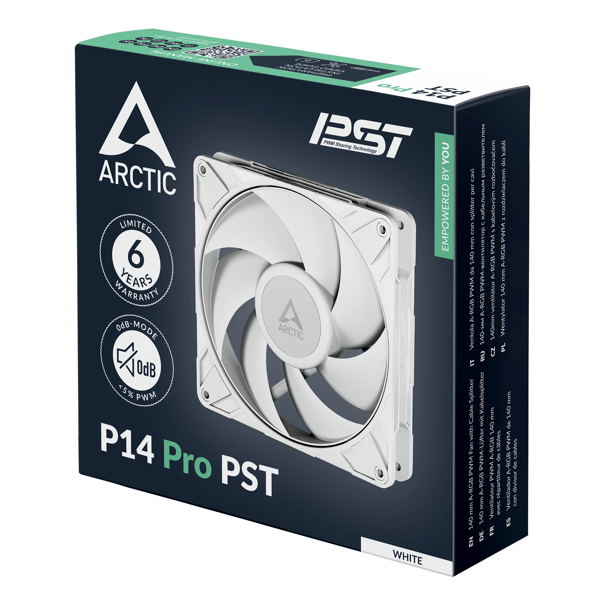 Arctic вентилатор Fan 140mm P14 Pro PST (White)