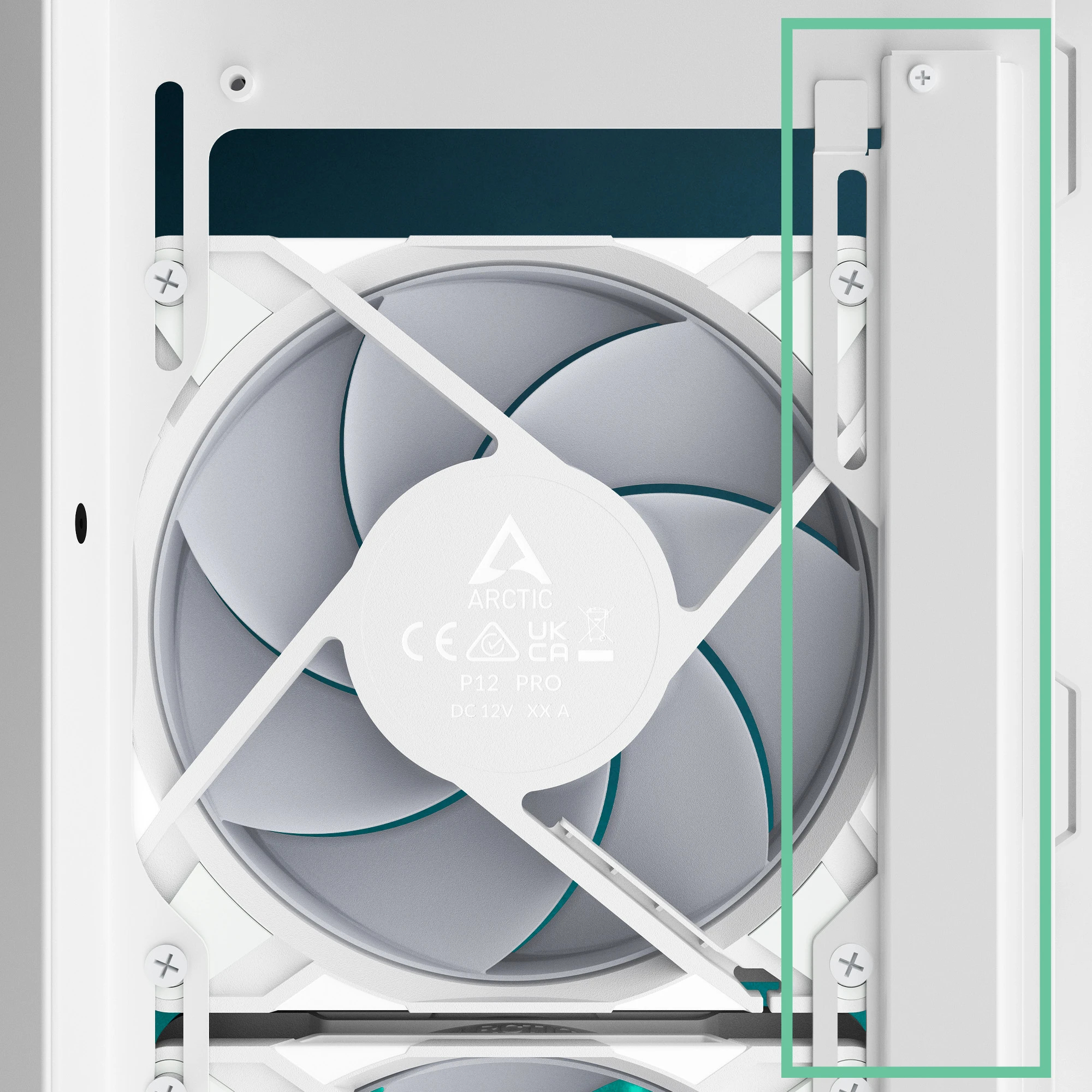 Arctic кутия Case E-ATX - Xtender (White) - 5 A-RGB Fans included