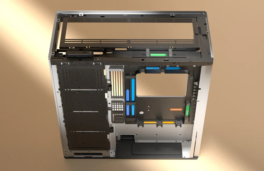 HAVN кутия Case E-ATX - HS 420 VGPU Edition Black - PCIe Gen 5 riser included