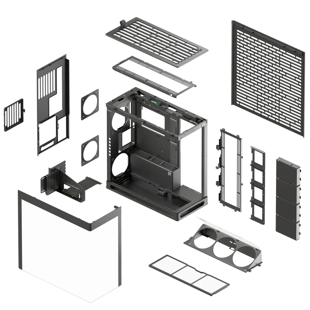 HAVN кутия Case E-ATX - HS 420 VGPU Edition Black - PCIe Gen 5 riser included