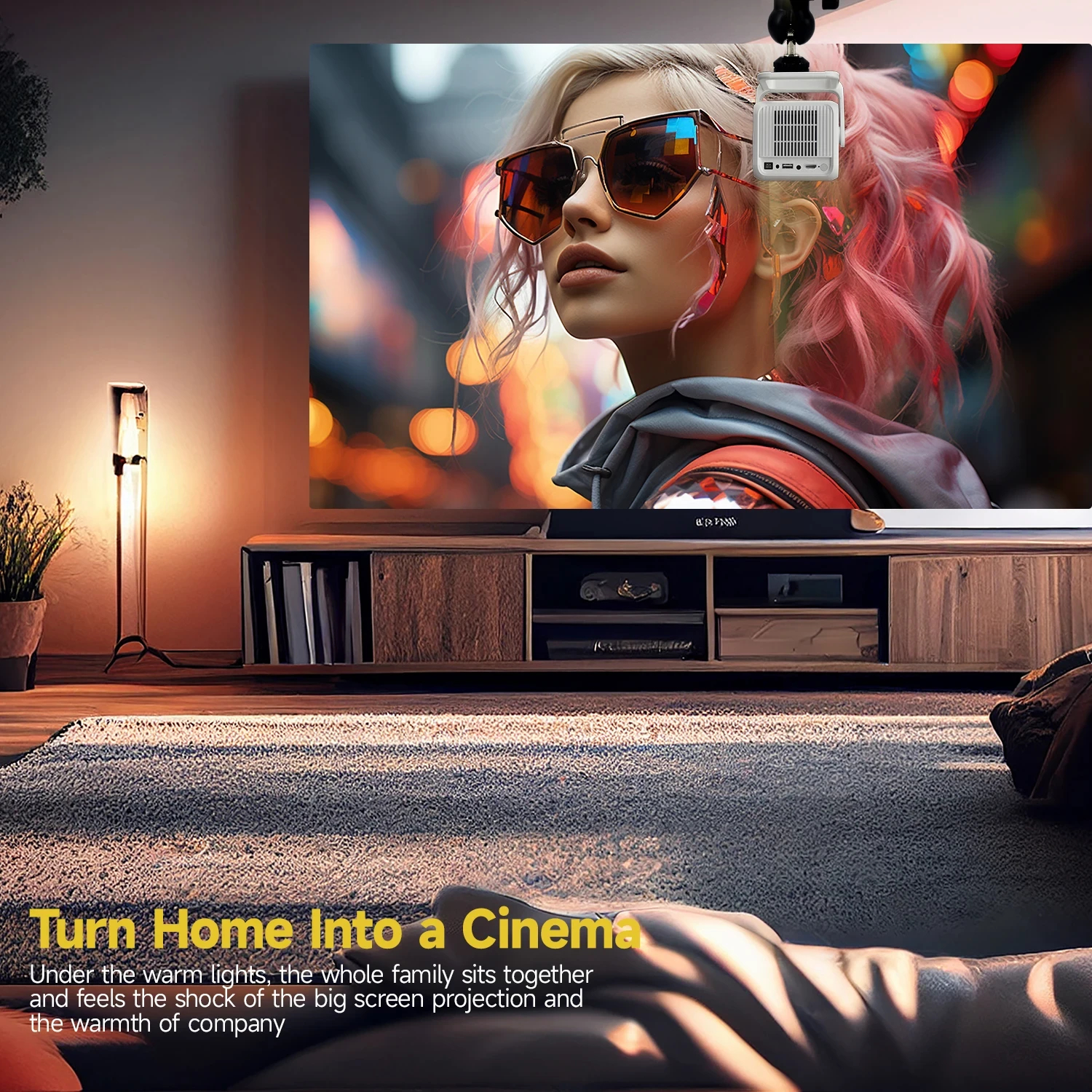 MagCubic преносим мултимедиен проектор Portable Multimedia Projector HY310X - 4K, Android 11, Wi-Fi, Bluetooth 5.2