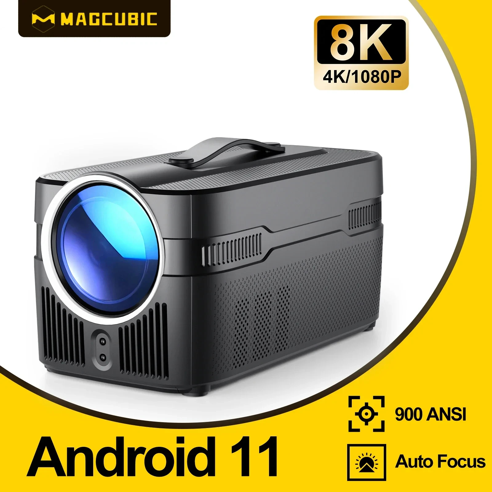 MagCubic преносим мултимедиен проектор Portable Multimedia Projector HY450C - 8K, Android 11, Wi-Fi 6, Bluetooth 5.4