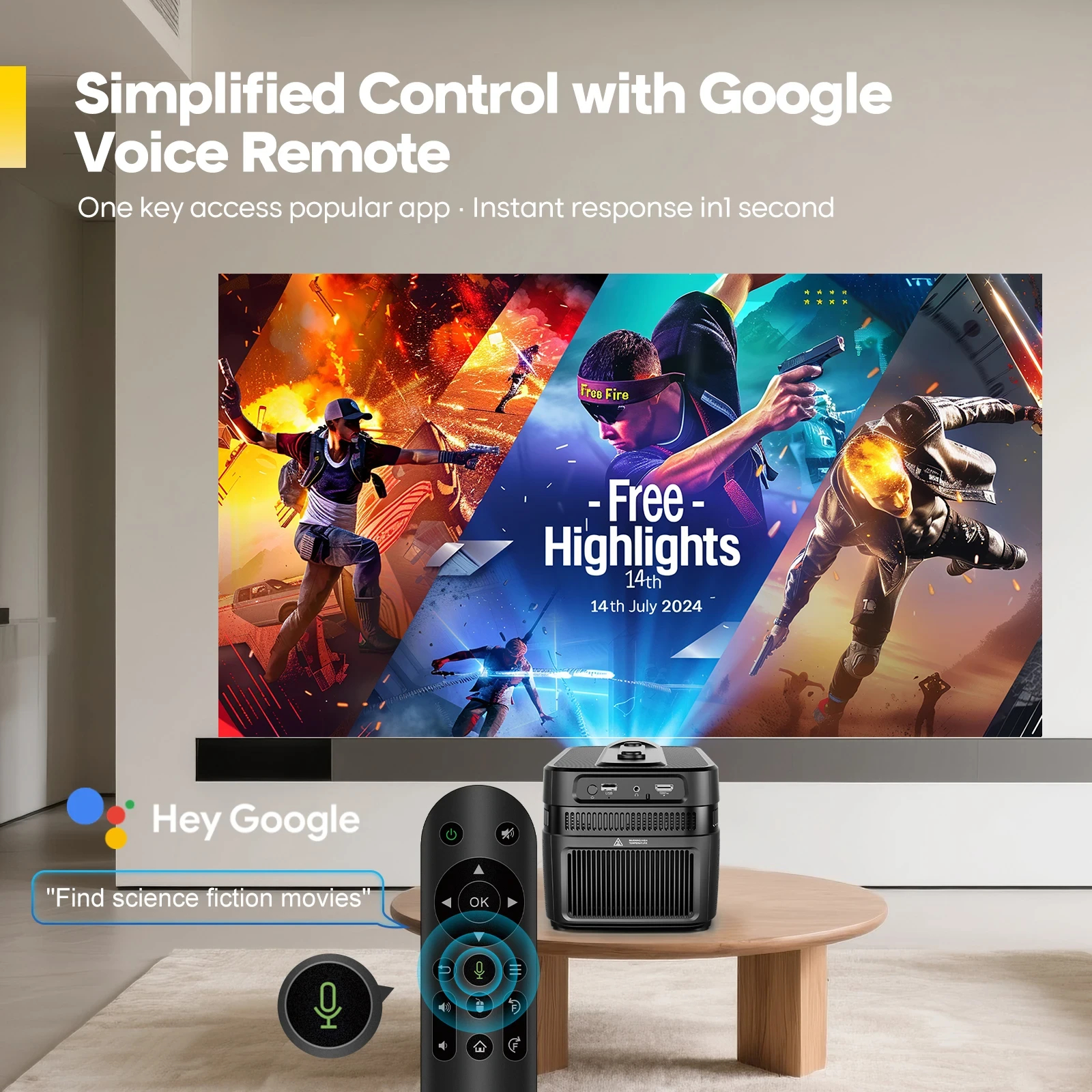 MagCubic преносим мултимедиен проектор Portable Multimedia Projector HY450C - 8K, Android 11, Wi-Fi 6, Bluetooth 5.4