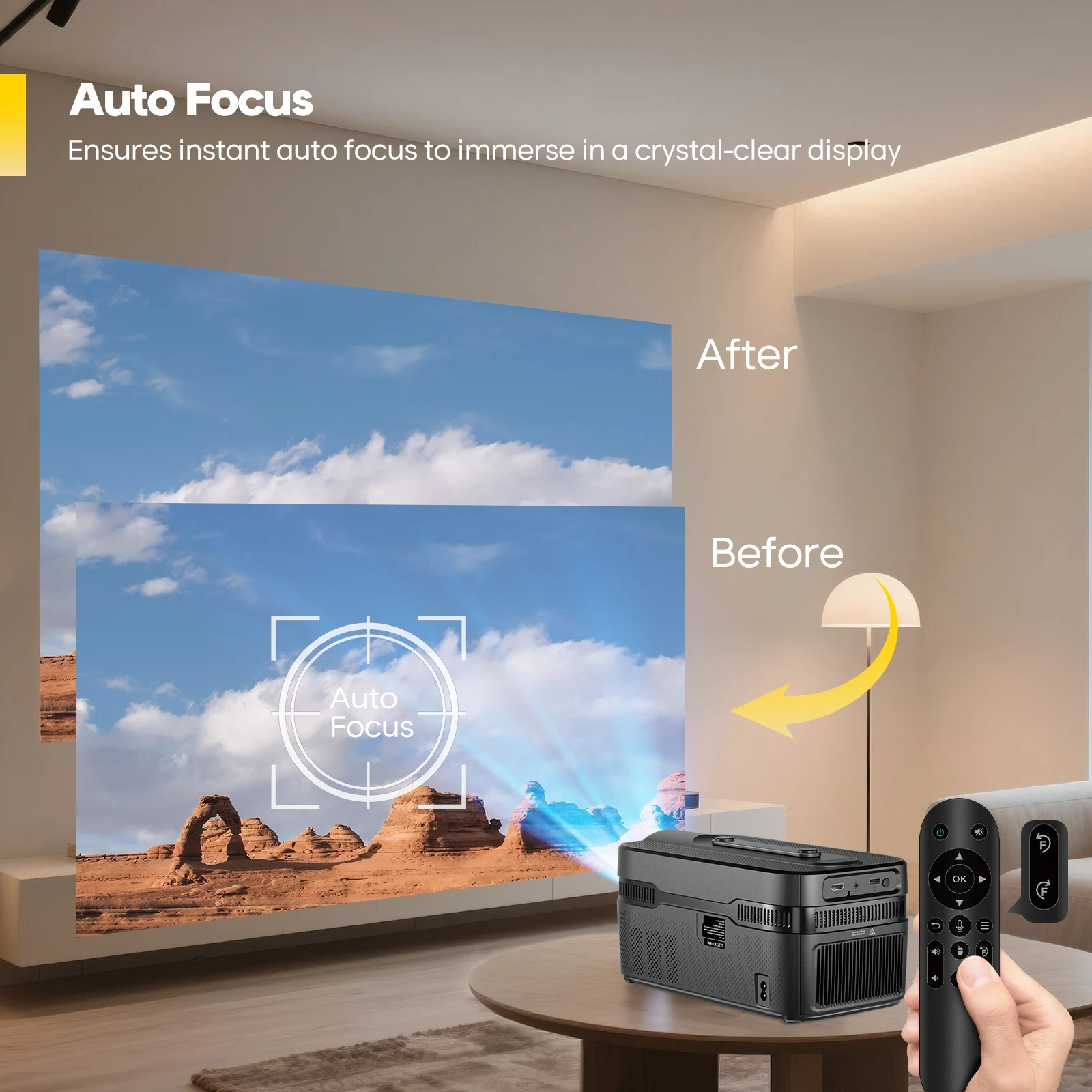 MagCubic преносим мултимедиен проектор Portable Multimedia Projector HY450C - 8K, Android 11, Wi-Fi 6, Bluetooth 5.4