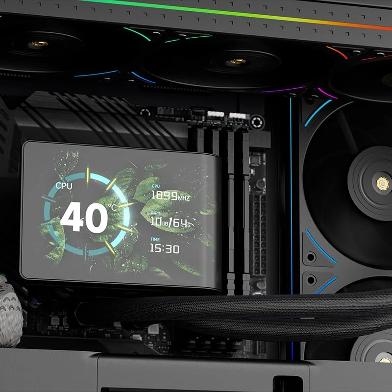Thermalright водно охлаждане Water Cooling WONDER VISION 360 UB ARGB Black - 6.67 inch Curve OLED Display