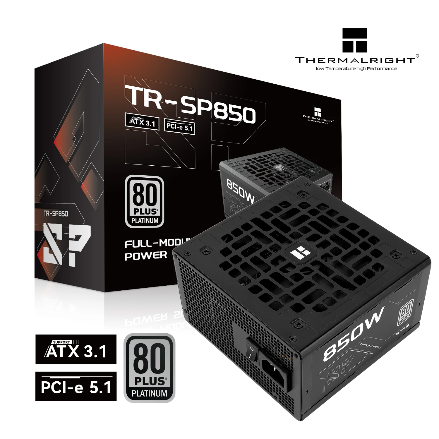 Thermalright захранване PSU ATX 3.1 850W Platinum - TR-SP850 Black