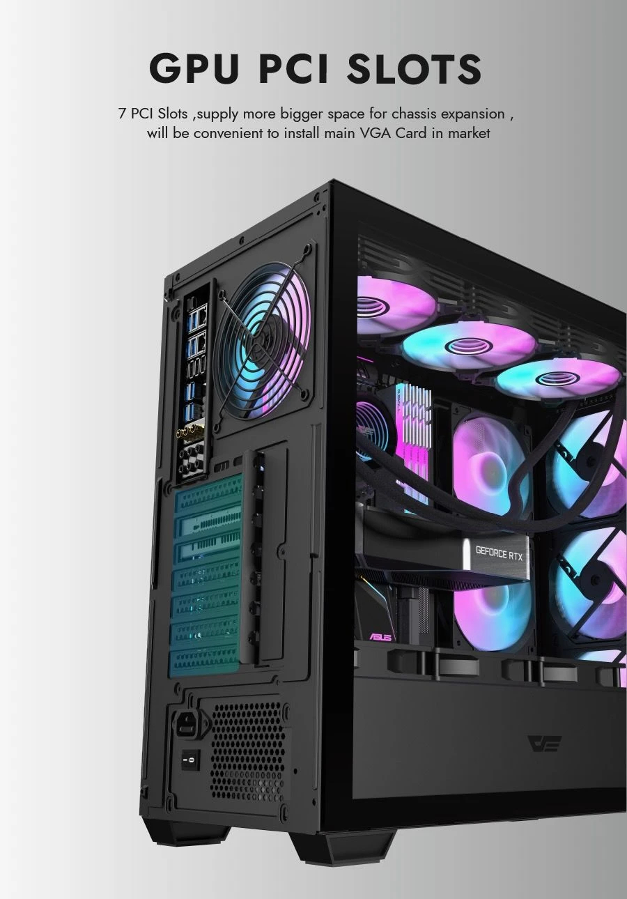 Darkflash кутия Case ATX - DS900 Mesh Black - 4 x 120 mm A-RGB fans included