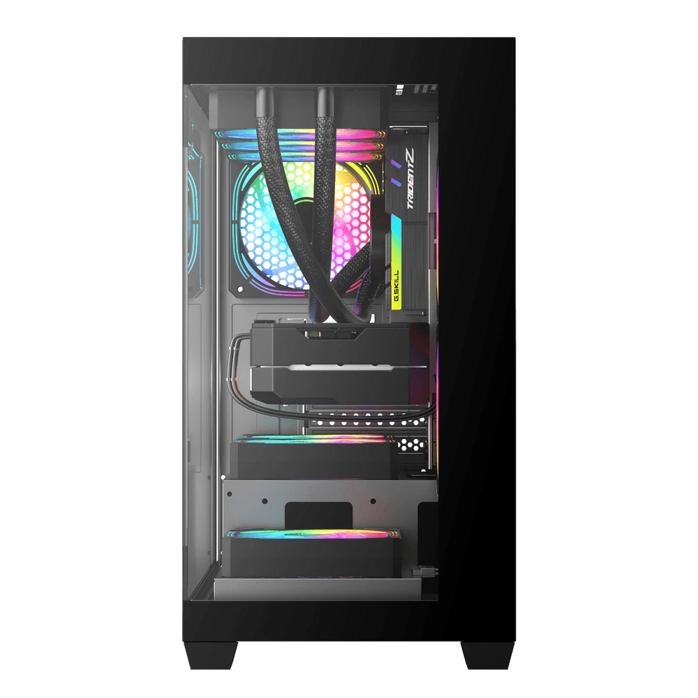 Darkflash кутия Case mATX - DS900M Black - 6 x 120 mm Infinity Mirror A-RGB