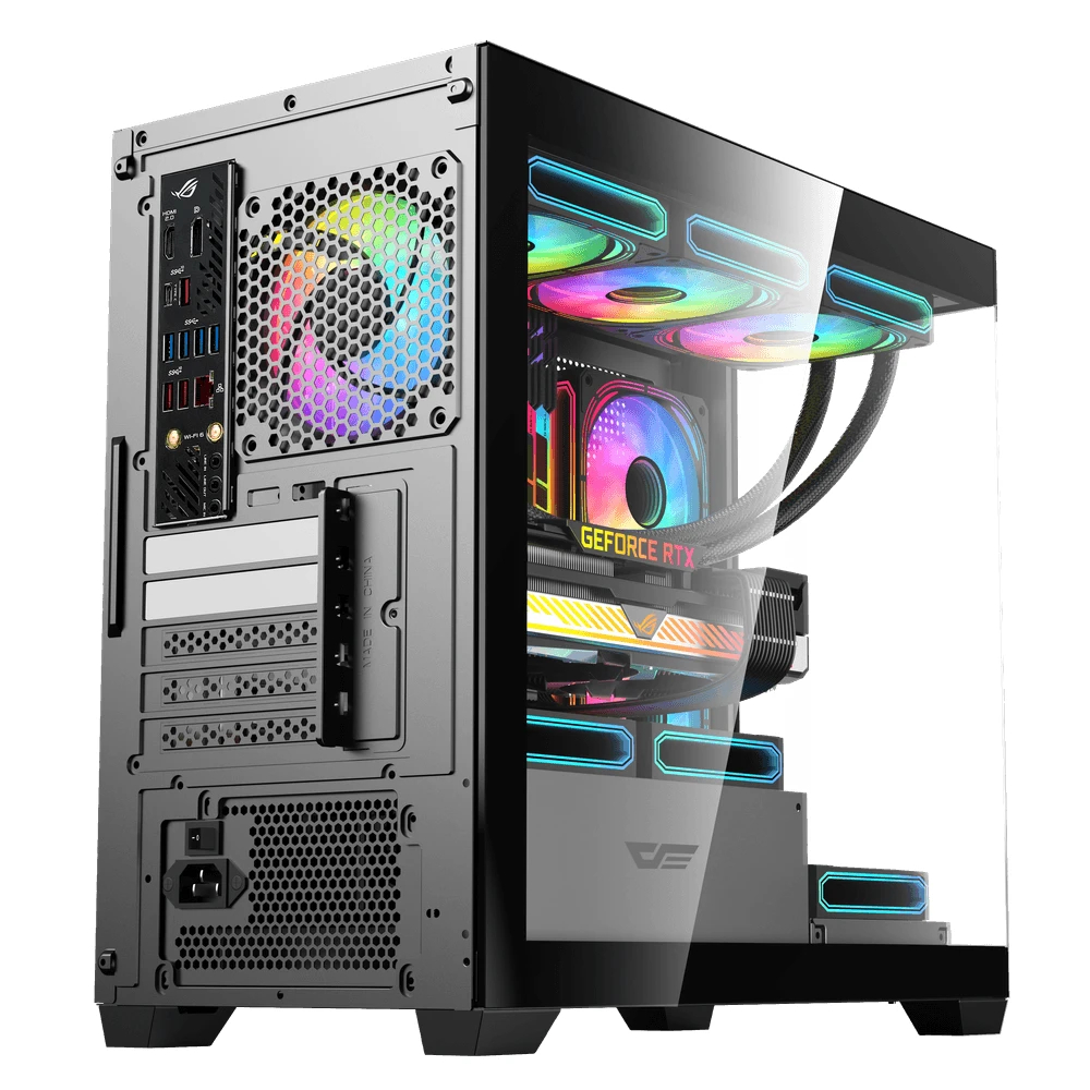 Darkflash кутия Case mATX - DS900M Black - 6 x 120 mm Infinity Mirror A-RGB
