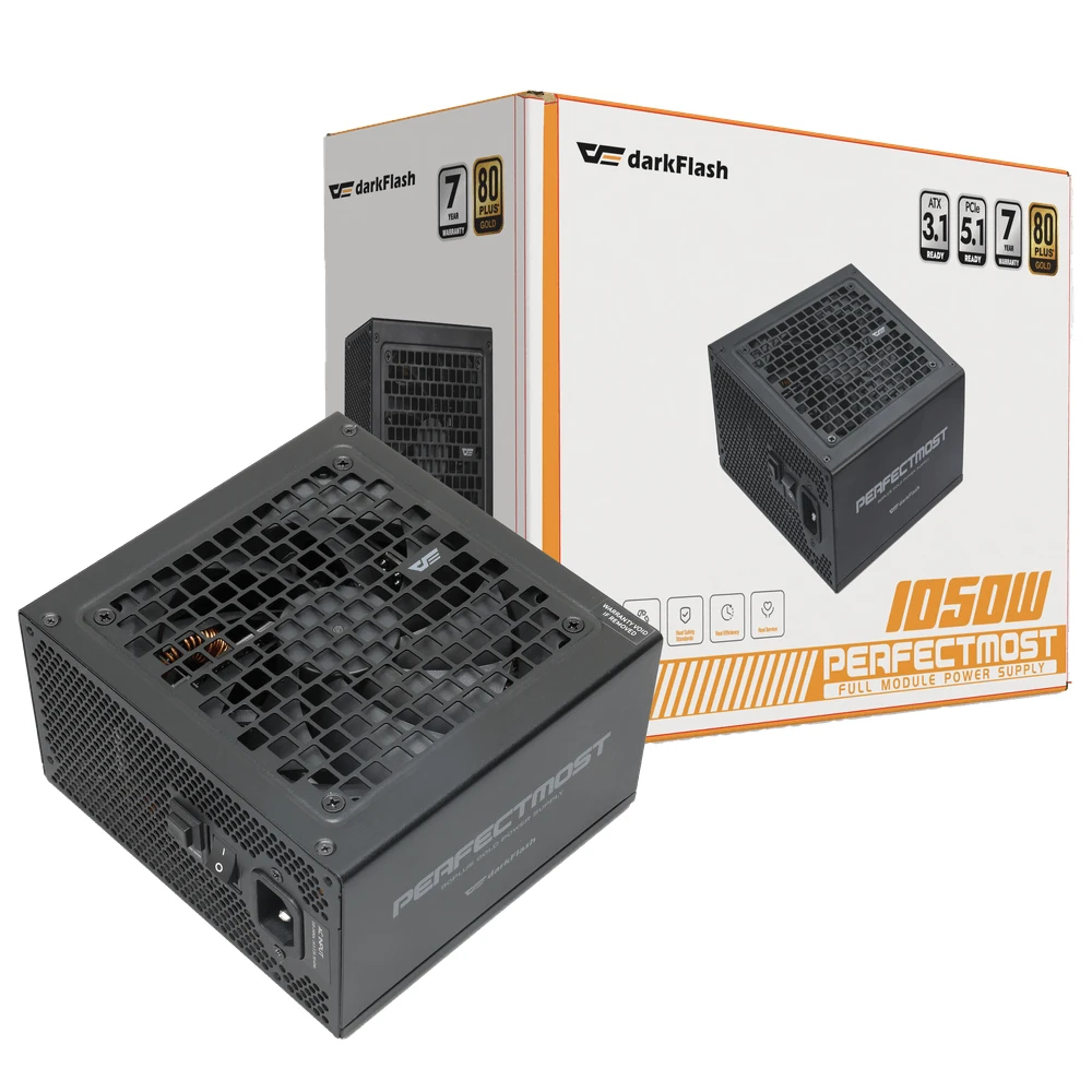 Darkflash захранване PSU ATX 3.1 1050W Gold, Full Modular, PCIe 5.1 - PMT1050 A3