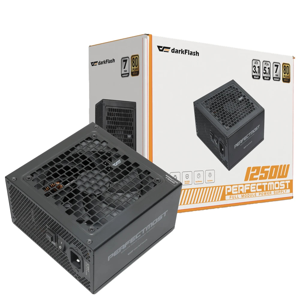 Darkflash захранване PSU ATX 3.1 1250W Gold, Full Modular, PCIe 5.1 - PMT1250 A3