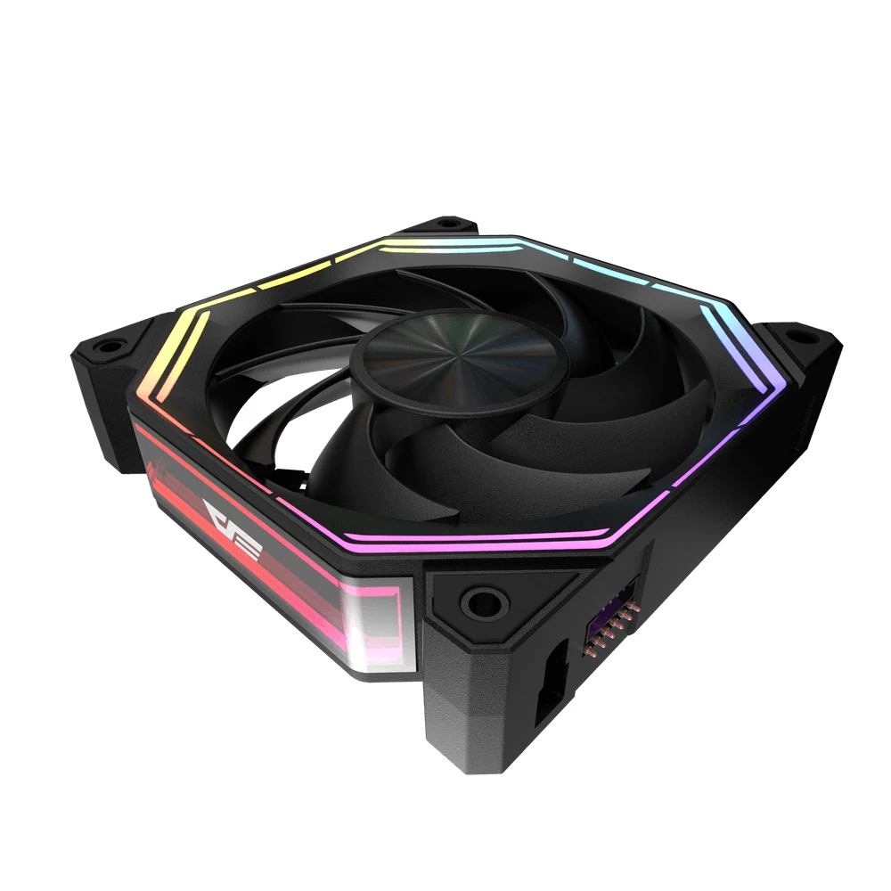 Darkflash Комплект вентилатори Fan Pack 3-in-1 3x120mm - INF34 Black, Daisy-Chain, Addressable RGB