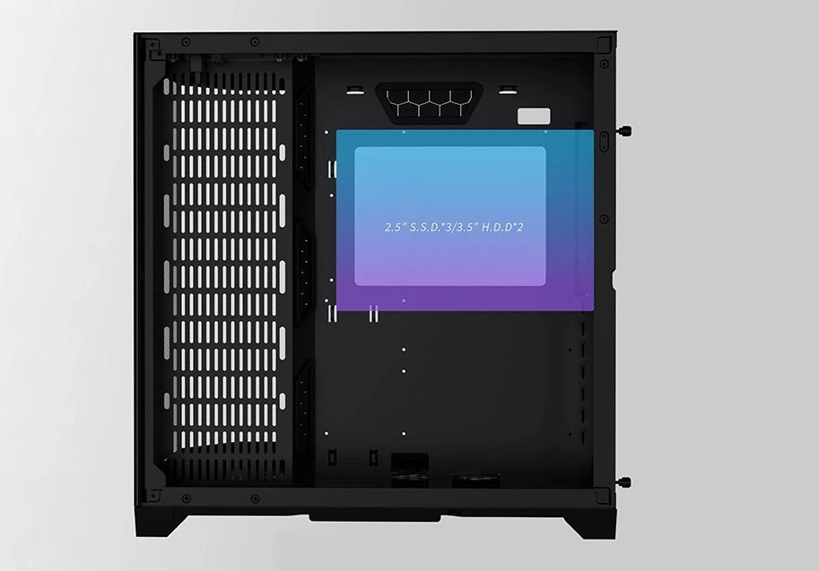 Aigo кутия Case mATX - FT418 Black - 6 x 120 mm A-RGB fans included