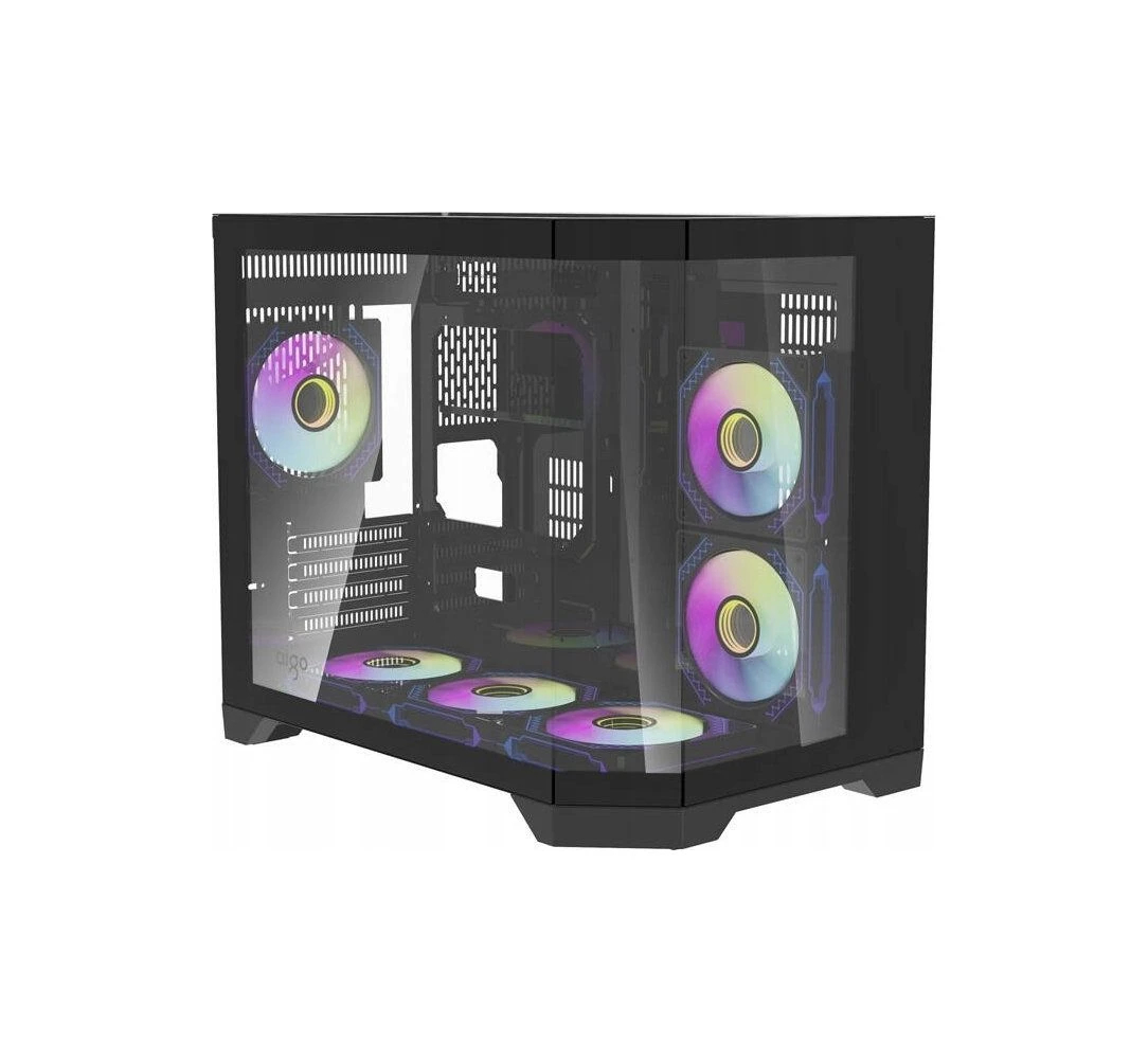 Aigo кутия Case mATX - FT418 Black - 6 x 120 mm A-RGB fans included