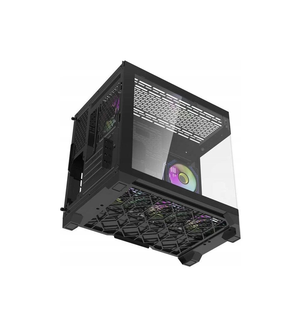 Aigo кутия Case mATX - FT418 Black - 6 x 120 mm A-RGB fans included