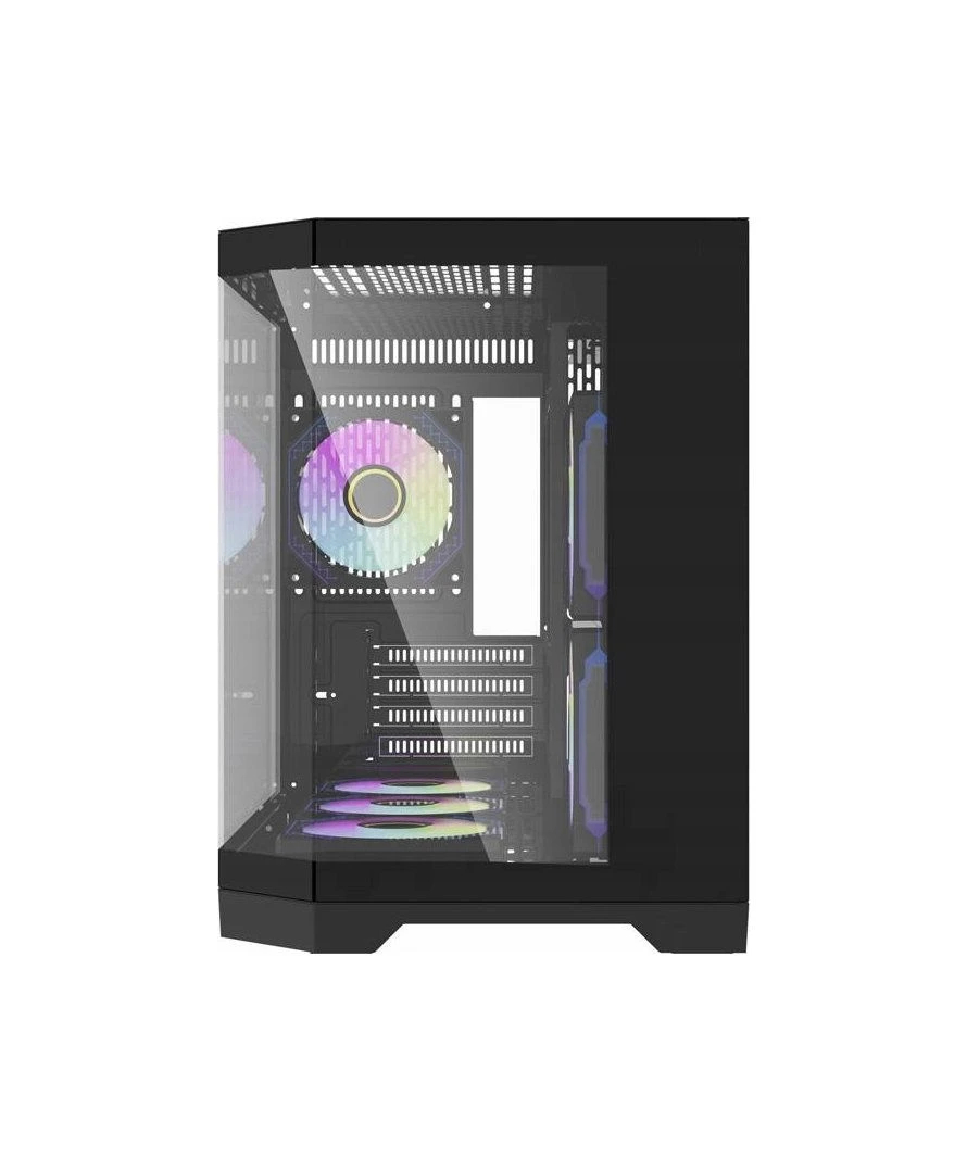 Aigo кутия Case mATX - FT418 Black - 6 x 120 mm A-RGB fans included