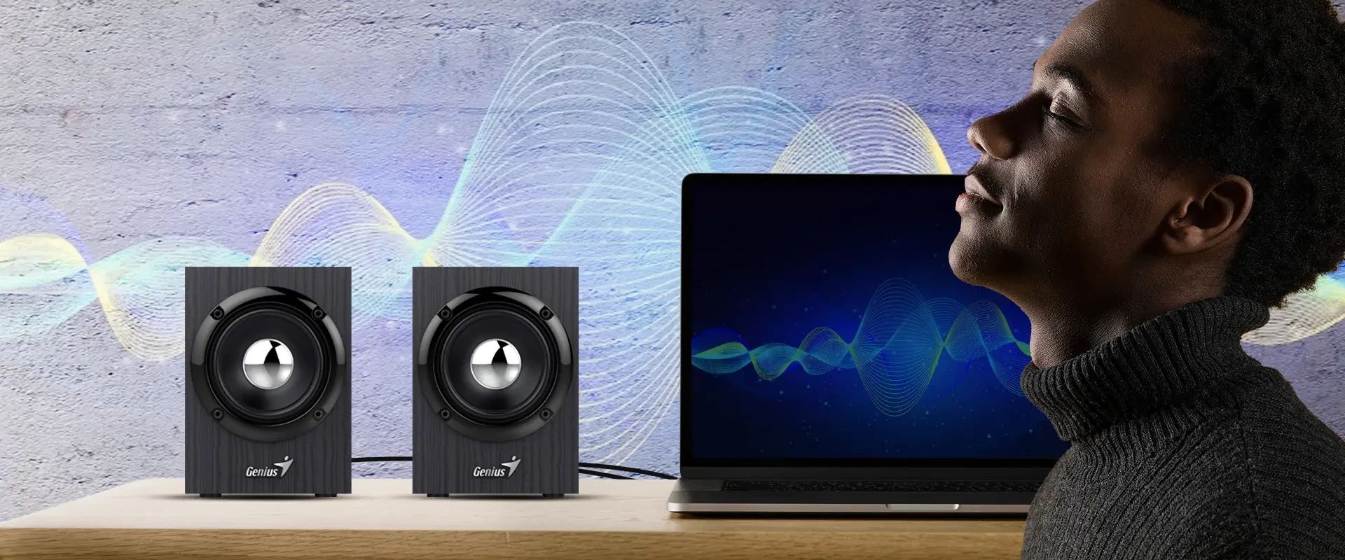 Genius тонколони Speakers 2.0 - SP-HF385BT - 4W RMS, Bluetooth 5.0, Wood