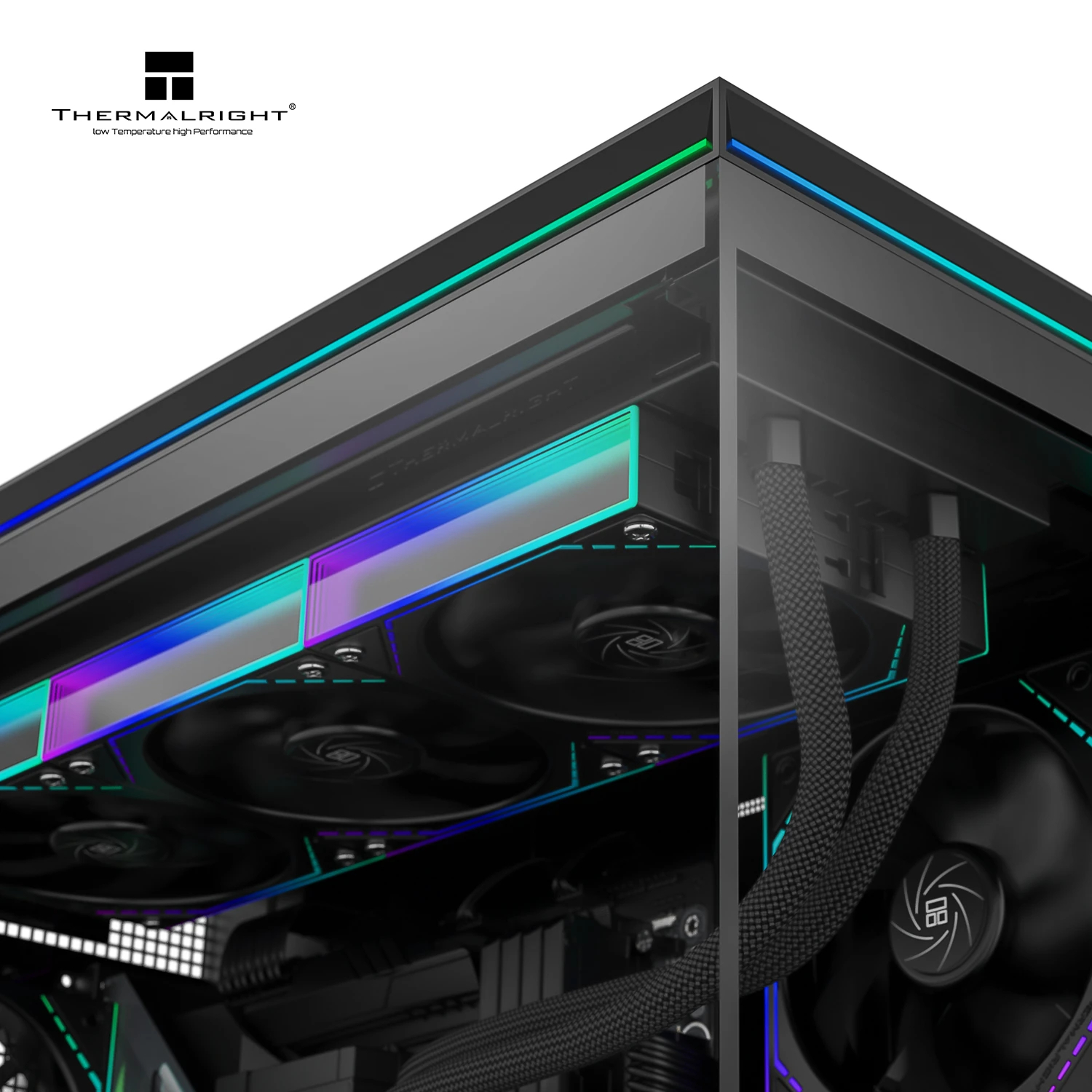 Thermalright кутия Case mATX - TL-M10 Vision Black - No fans, 9.16 inch LCD Display, USB-C