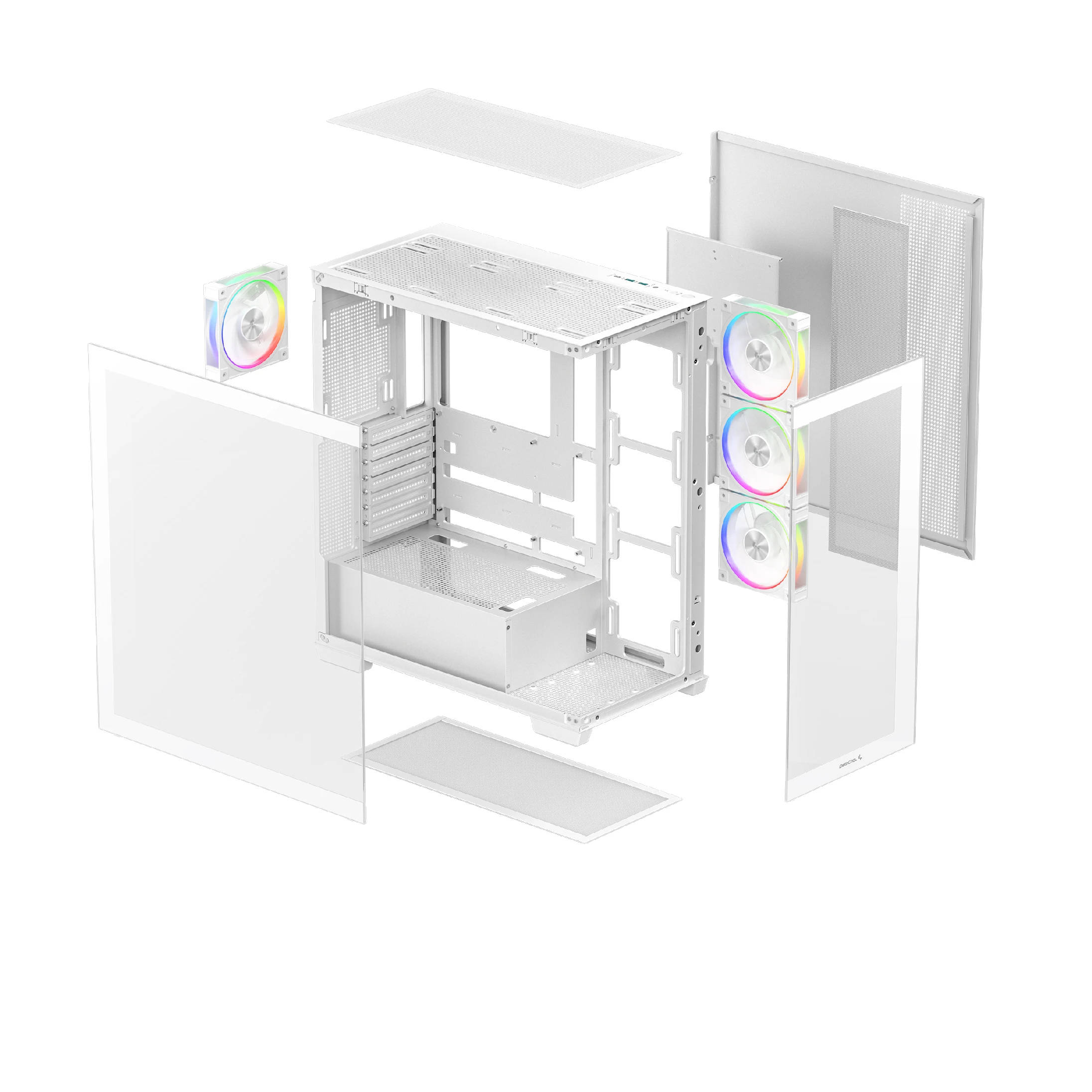 DeepCool кутия Case ATX - CG580 4F WH V2