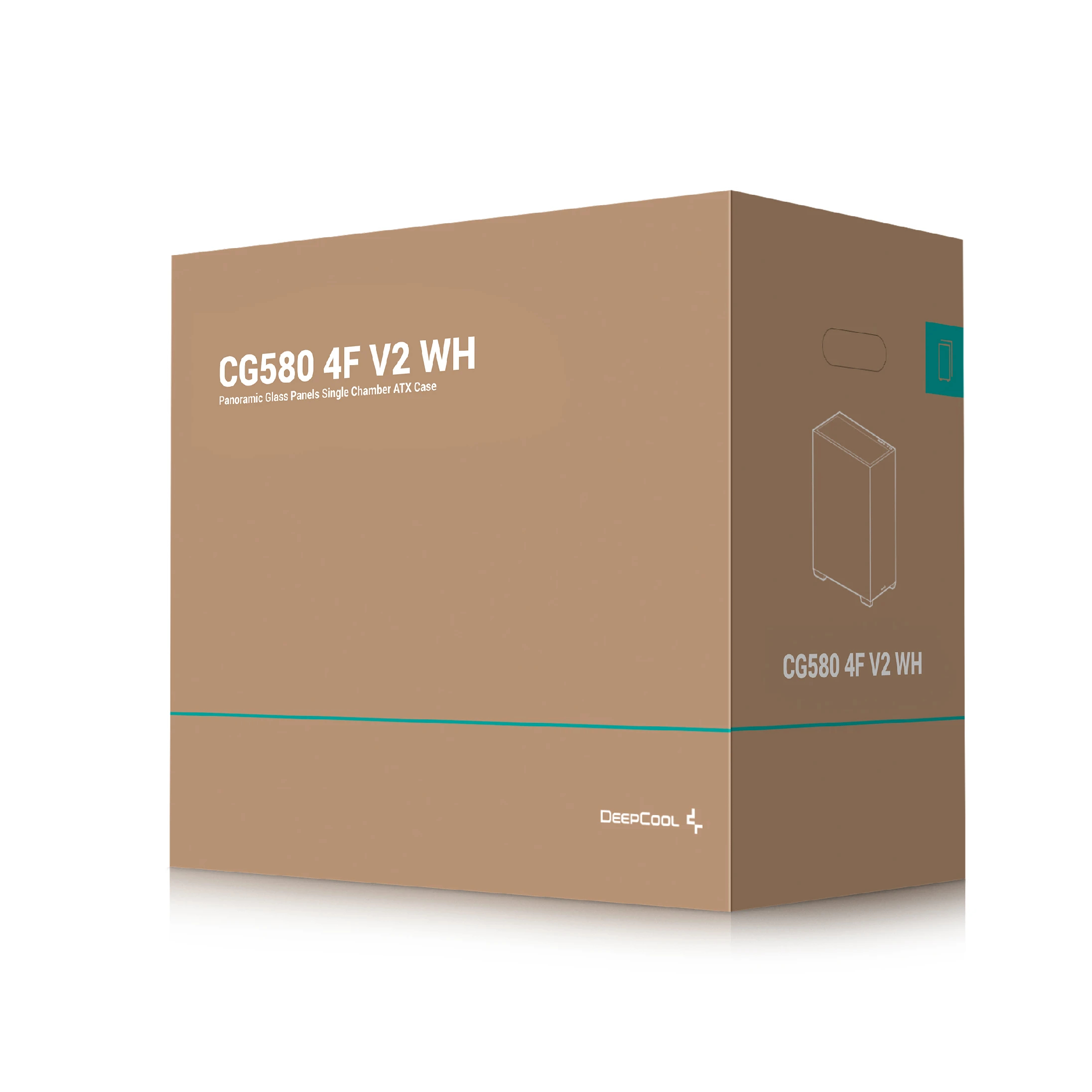 DeepCool кутия Case ATX - CG580 4F WH V2