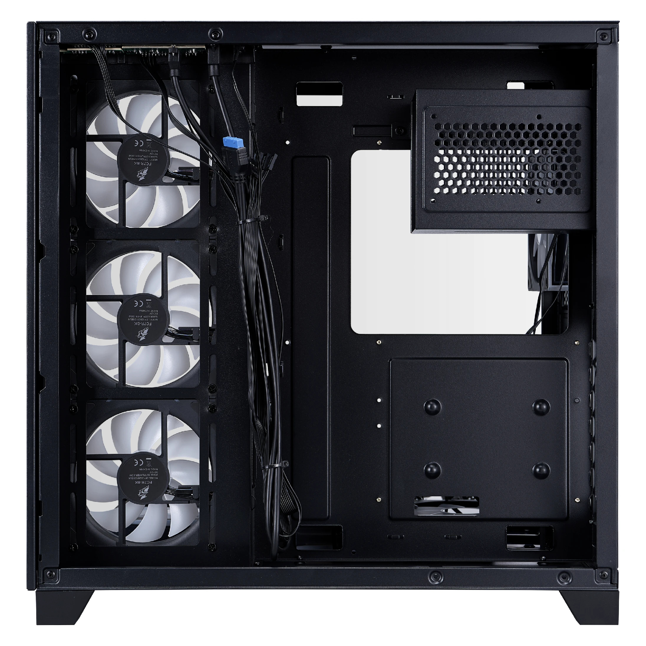 1stPlayer кутия Case ATX - MEGAVIEW MV8 Black - 7 x 120 mm A-RGB fans included