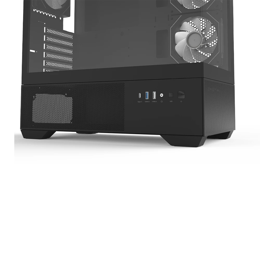 Zalman кутия Case ATX - Chronix BLACK - 3 x 120 mm A-RGB, USB-C, Tempered Glass