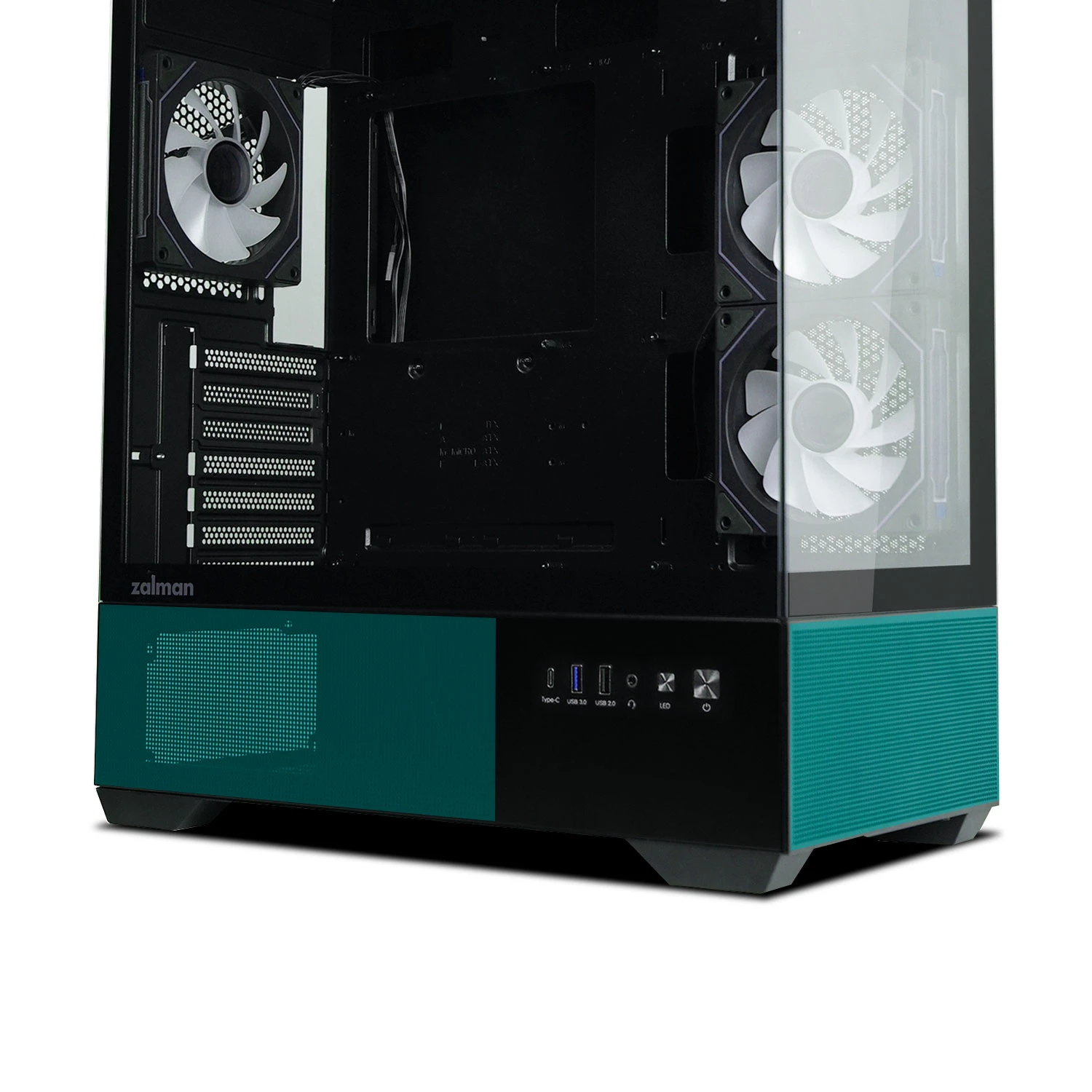 Zalman кутия Case ATX - Chronix BLACK - 3 x 120 mm A-RGB, USB-C, Tempered Glass