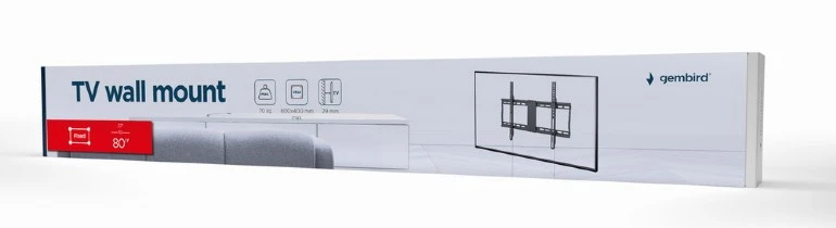 Gembird стенна стойка за телевизор TV Mount - WM-80F-01 - 37"-80", 70 kg