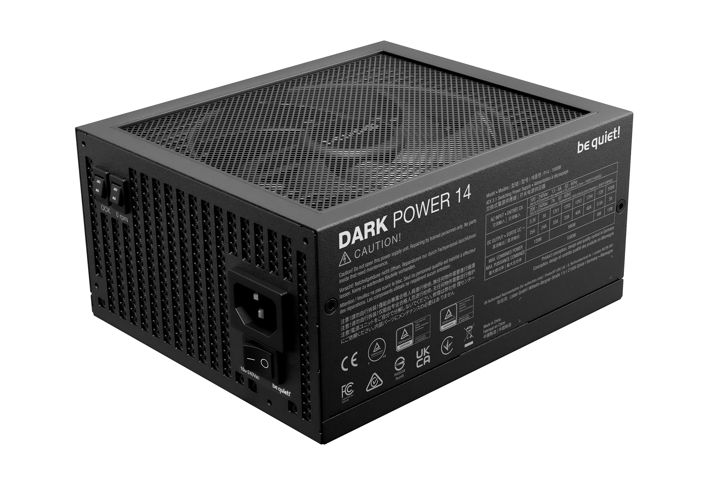 be quiet! захранване PSU ATX 3.1 Titanium - Dark Power 14 1000W