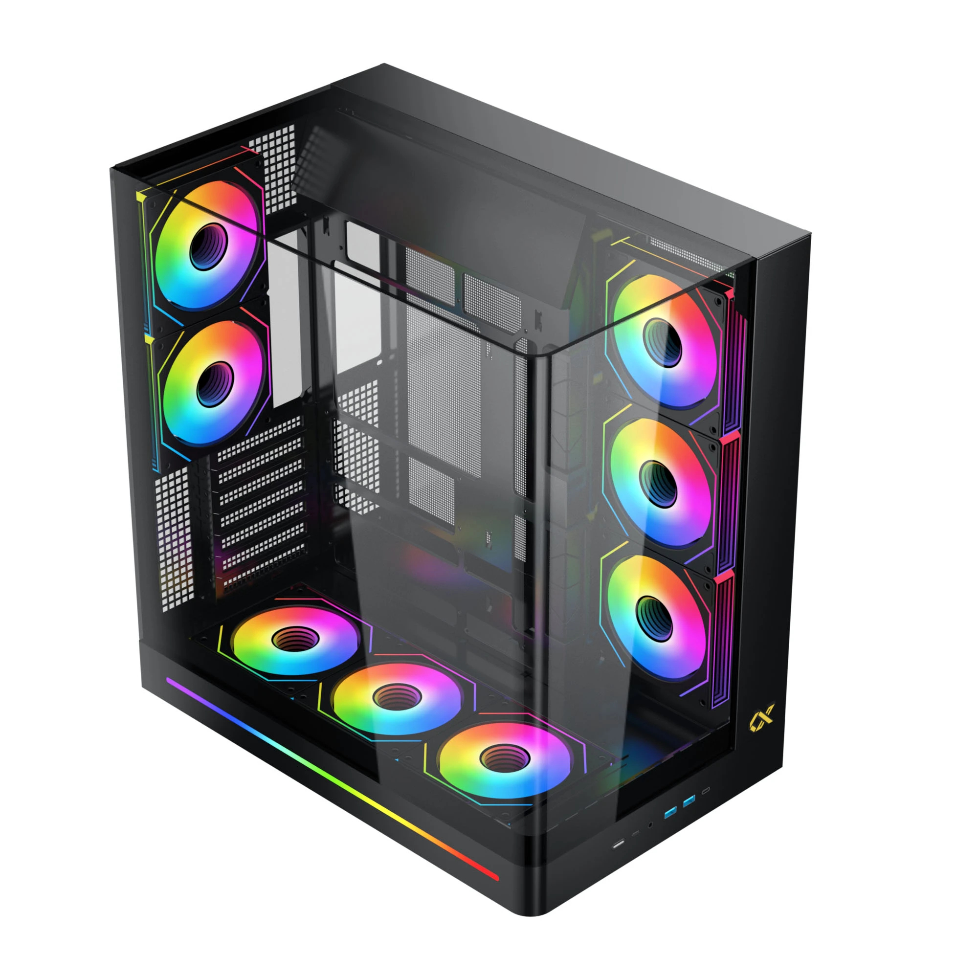 Xigmatek кутия Case E-ATX - PANO II - 8 ARGB Fans