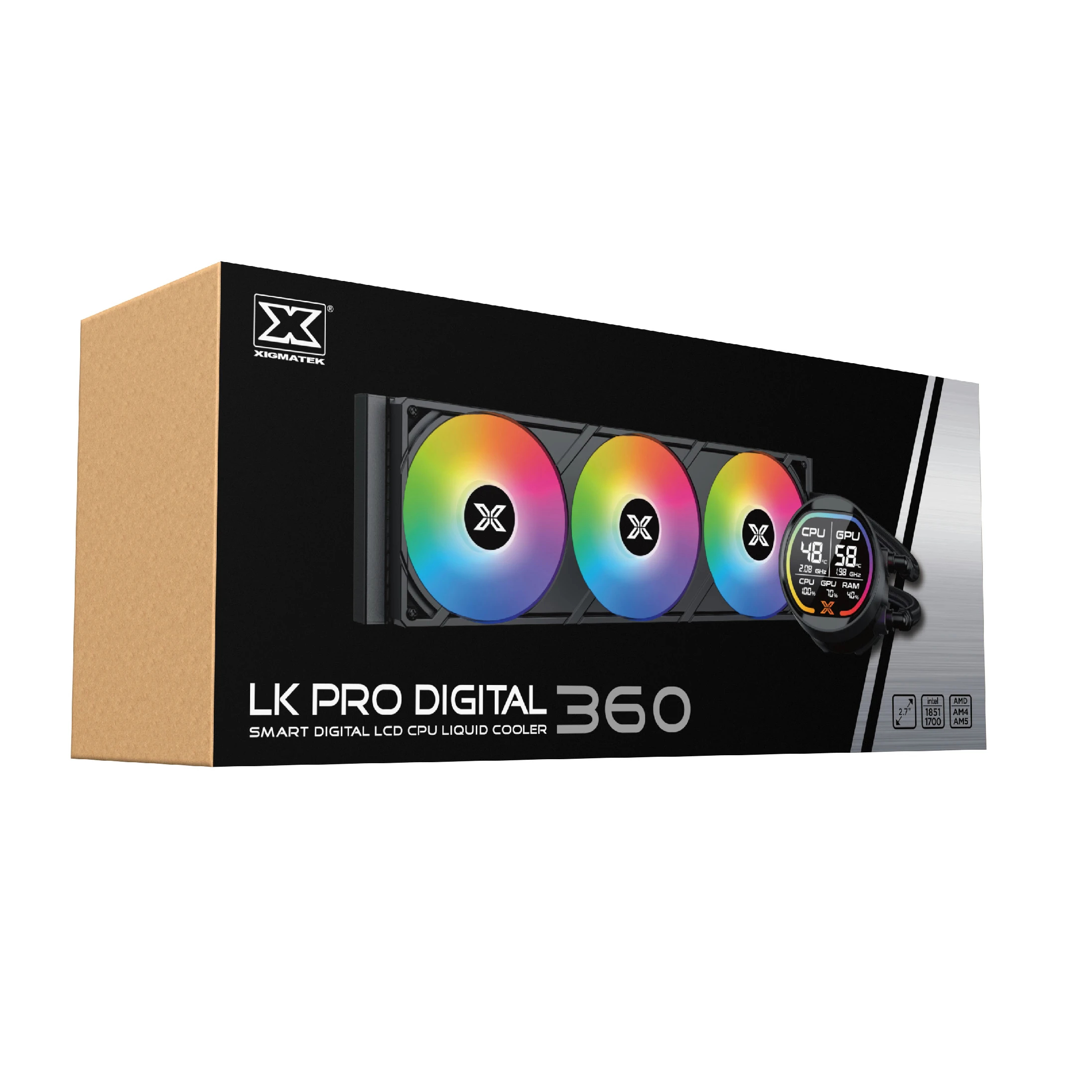 Xigmatek водно охлаждане Water Cooling LK Pro 360 Digital - 2.7 inch Digital LCD Display