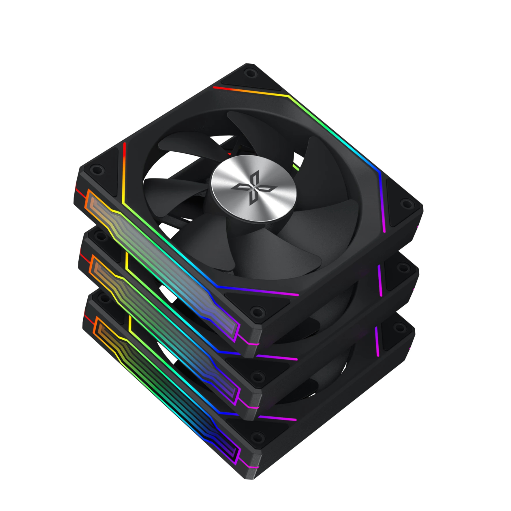 Xigmatek Комплект вентилатори Fan Pack 3-in-1 3x120mm - Infinity G22A - Infinity Mirror, A-RGB