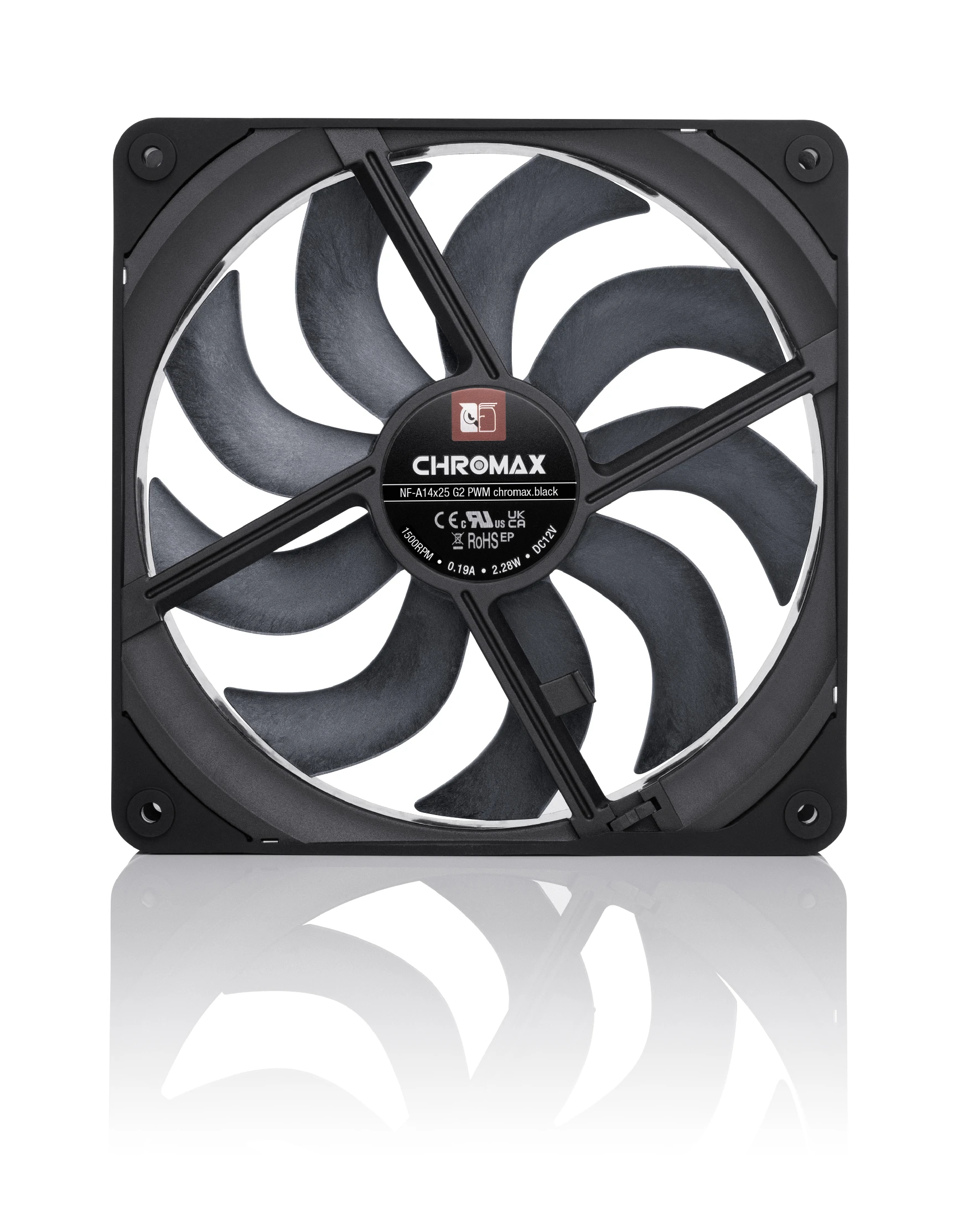 Noctua вентилатор Fan 140mm - A14x25 G2 PWM chromax.black