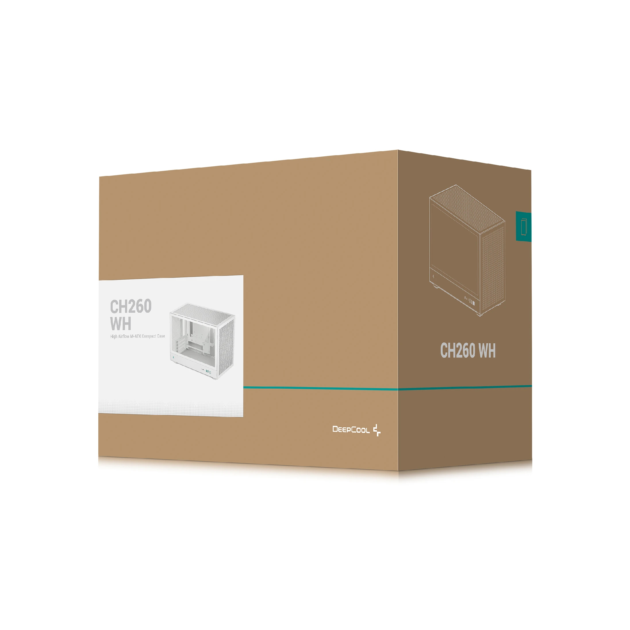 DeepCool кутия Case mATX - CH260 WH