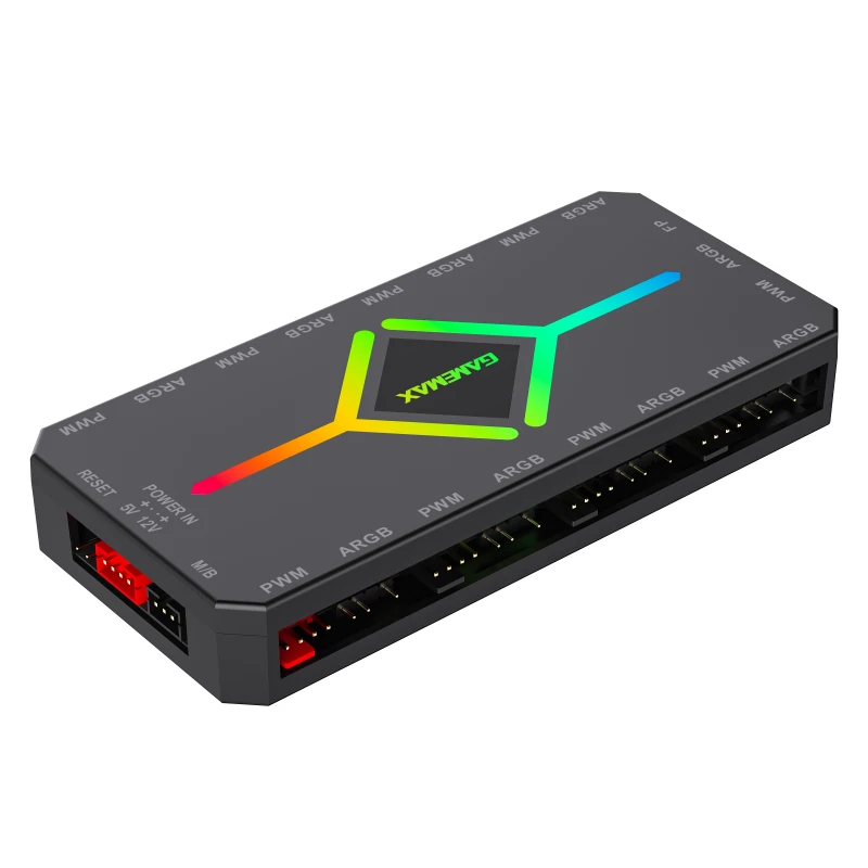 Gamemax разклонител за вентилатори Fan Hub - V4.0 PWM ARGB Hub + Controller Black