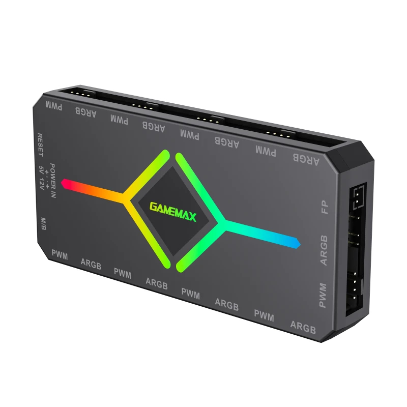 Gamemax разклонител за вентилатори Fan Hub - V4.0 PWM ARGB Hub + Controller Black