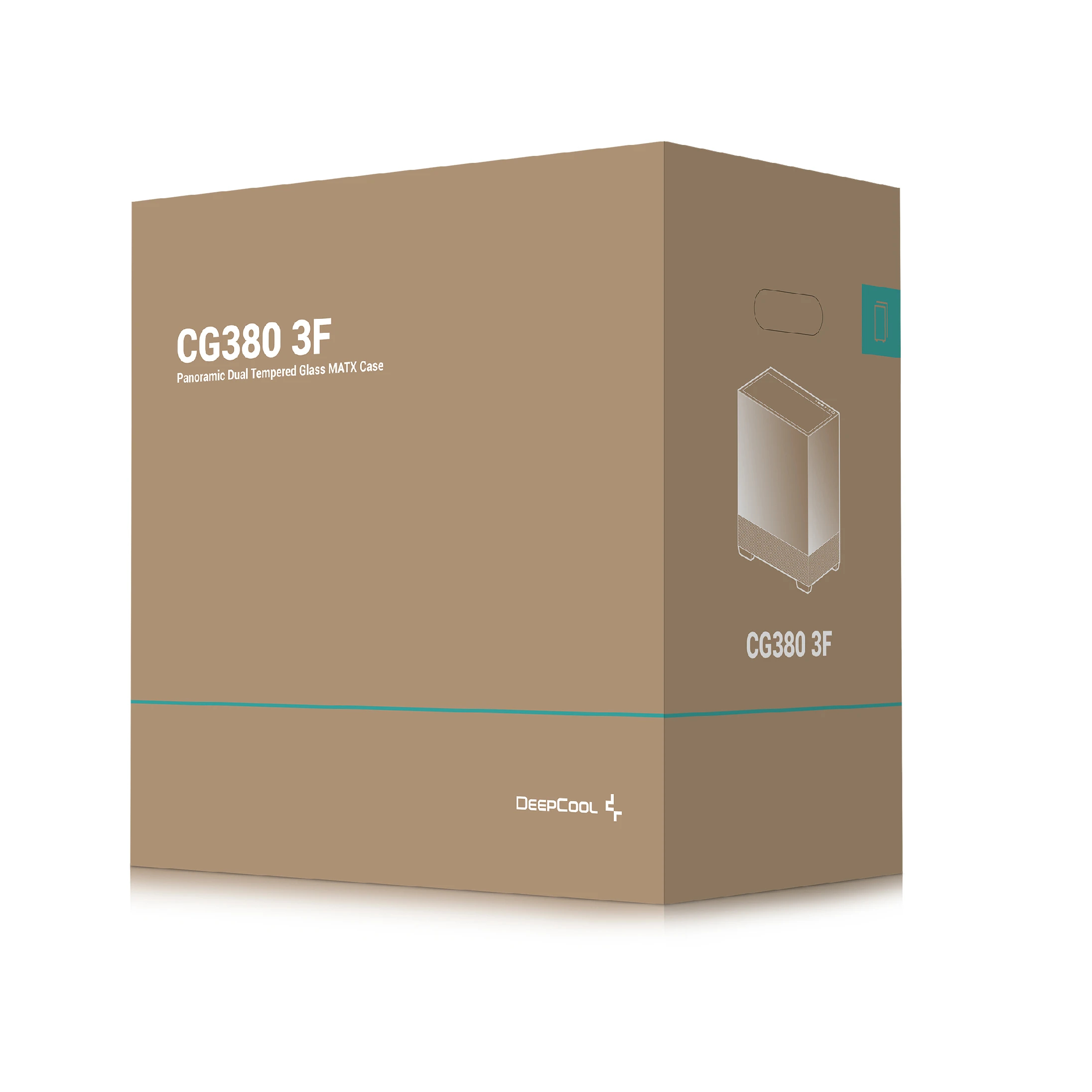 DeepCool кутия Case ATX - CG380 3F - 3 ARGB Fans, USB-C