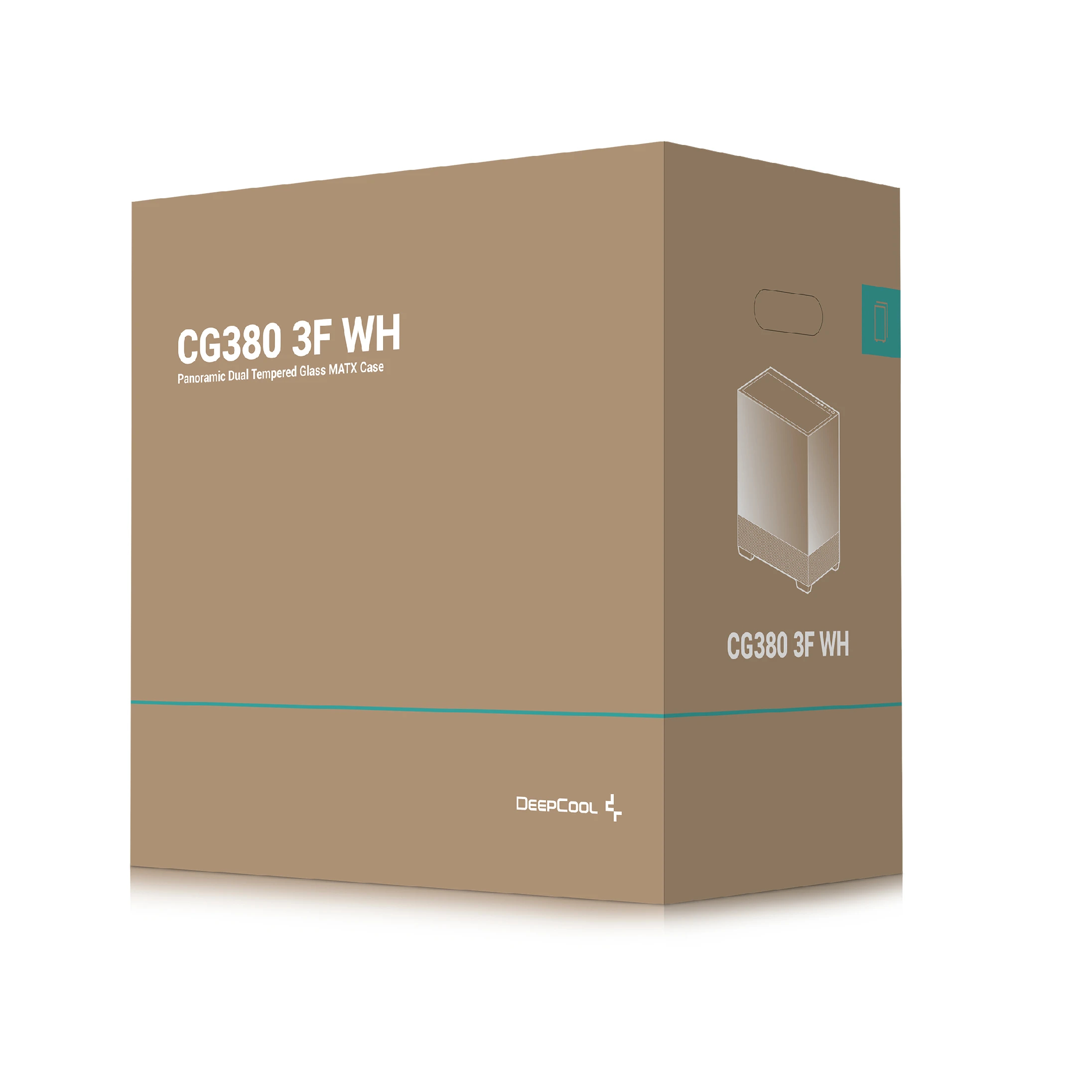 DeepCool кутия Case ATX - CG380 3F WH - 3 ARGB Fans, USB-C