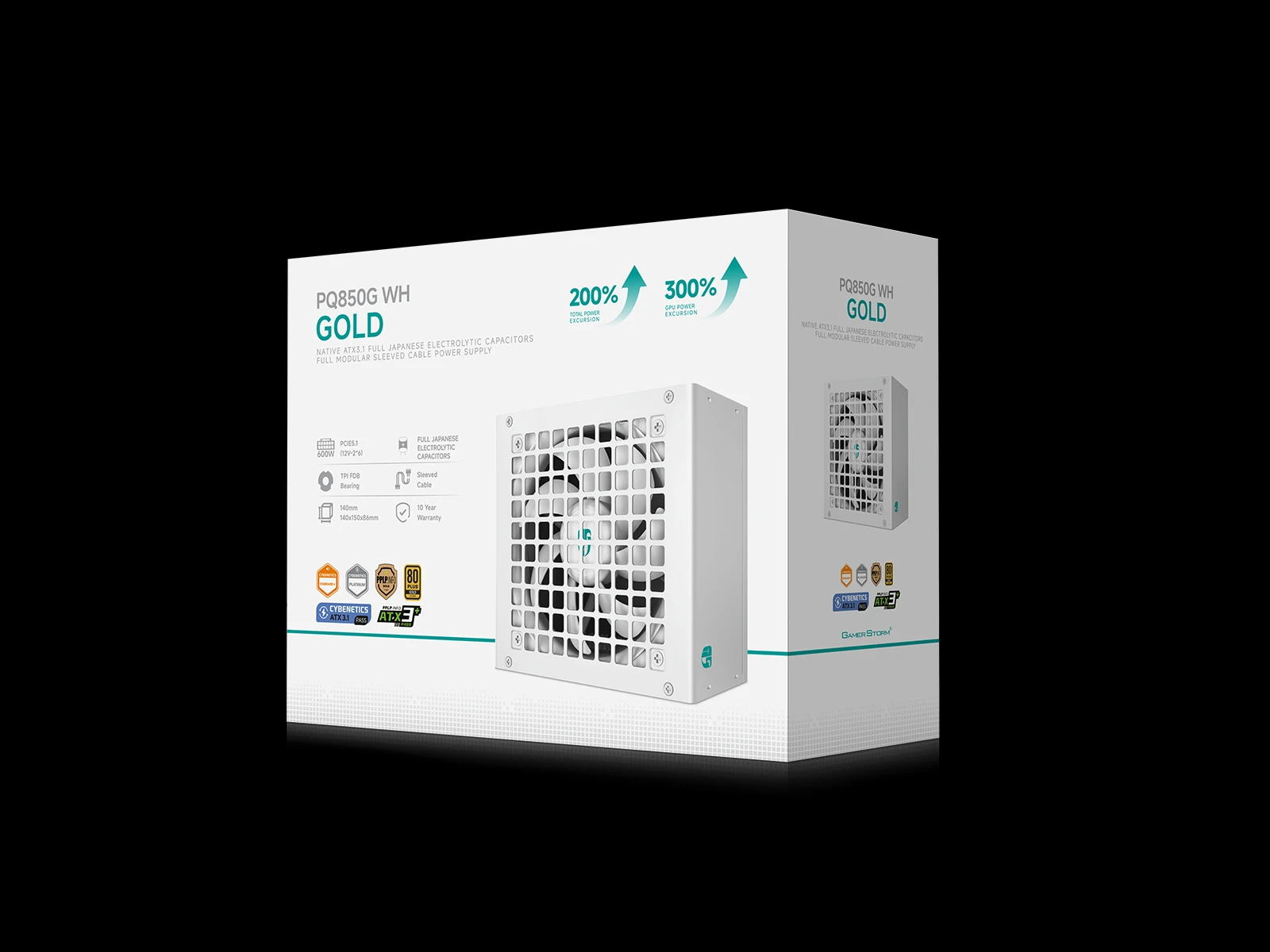 DeepCool захранване PSU ATX 3.1 850W Gold, Full Modular - PQ850G WH