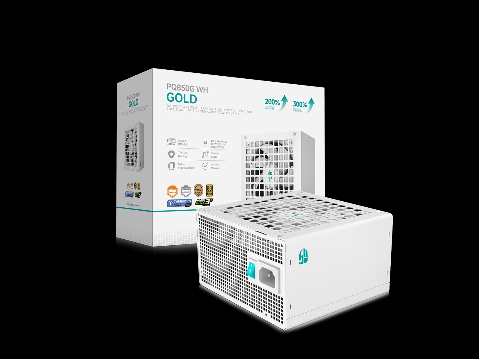 DeepCool захранване PSU ATX 3.1 850W Gold, Full Modular - PQ850G WH
