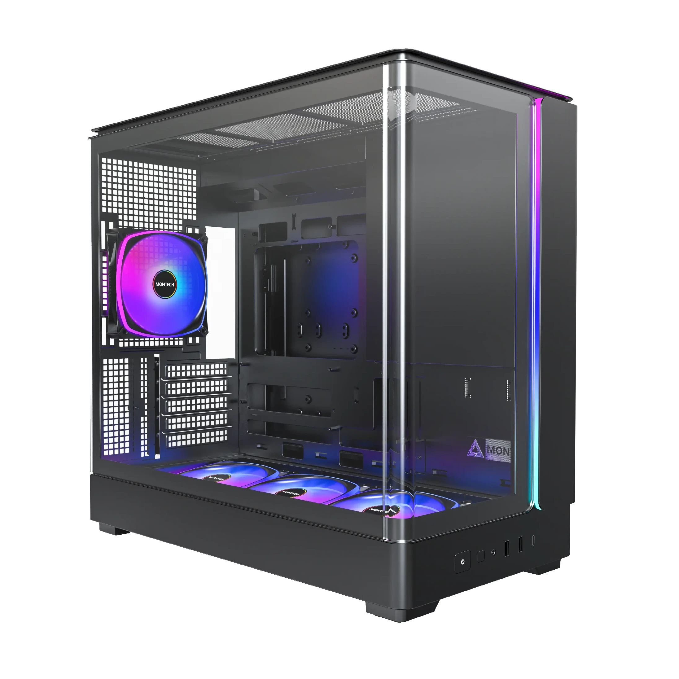 Montech кутия Case mATX - KING 15 PRO (B) - 4 x 120 mm A-RGB, USB-C