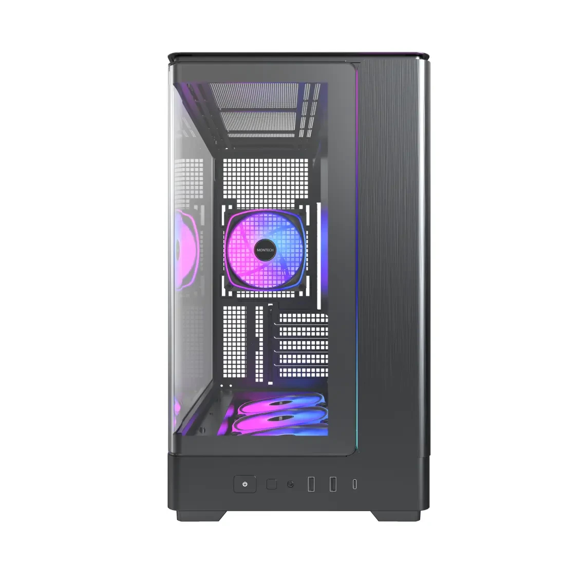 Montech кутия Case mATX - KING 15 PRO (B) - 4 x 120 mm A-RGB, USB-C