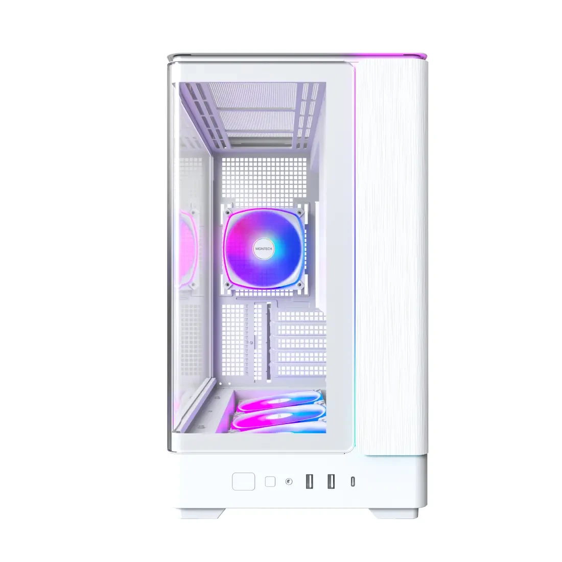 Montech кутия Case mATX - KING 15 PRO (W) - 4 x 120 mm A-RGB, USB-C
